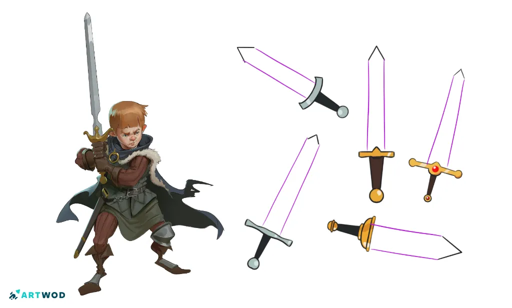 Try drawing these swords!
