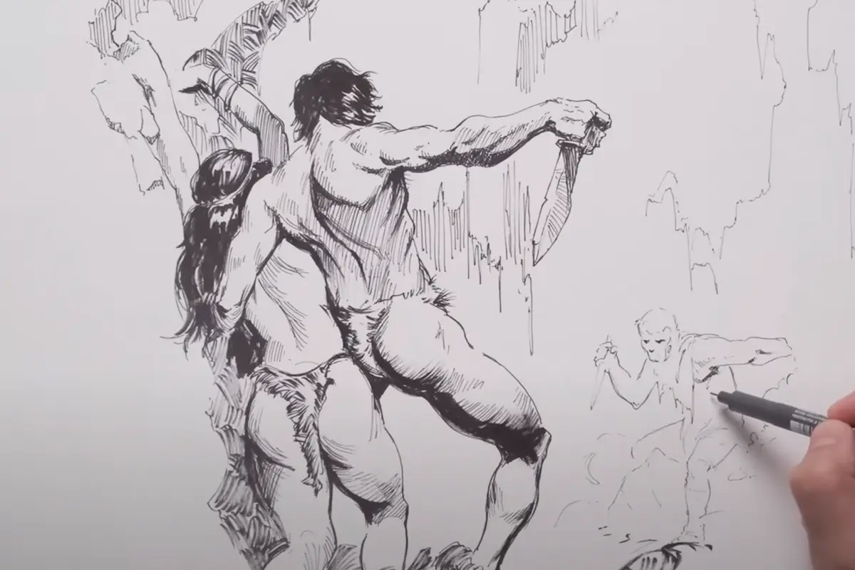 Estudio de Frank Frazetta. ¡E S T U D I O! 