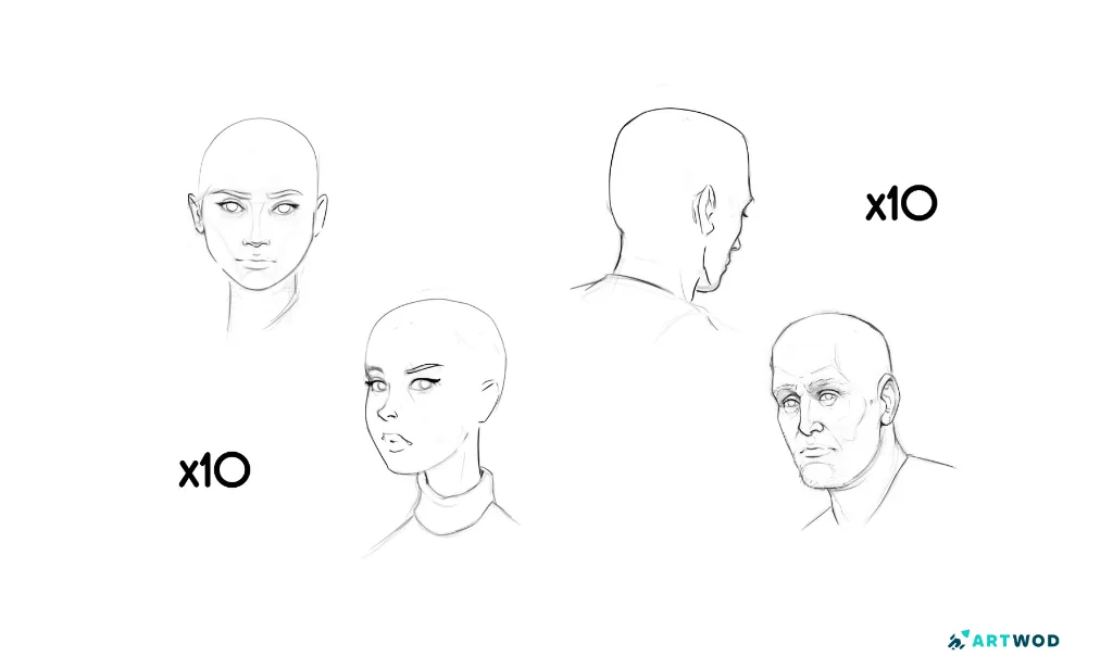 Entraînement artistique pour les cheveux