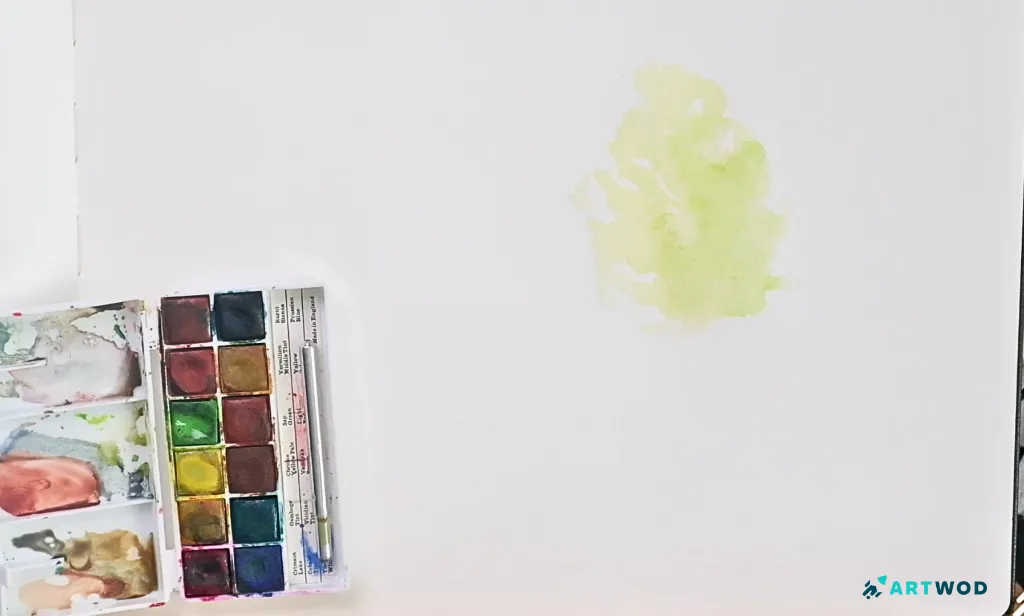 Step 2: How to paint watercolor trees step-by-step, beginner friendly
