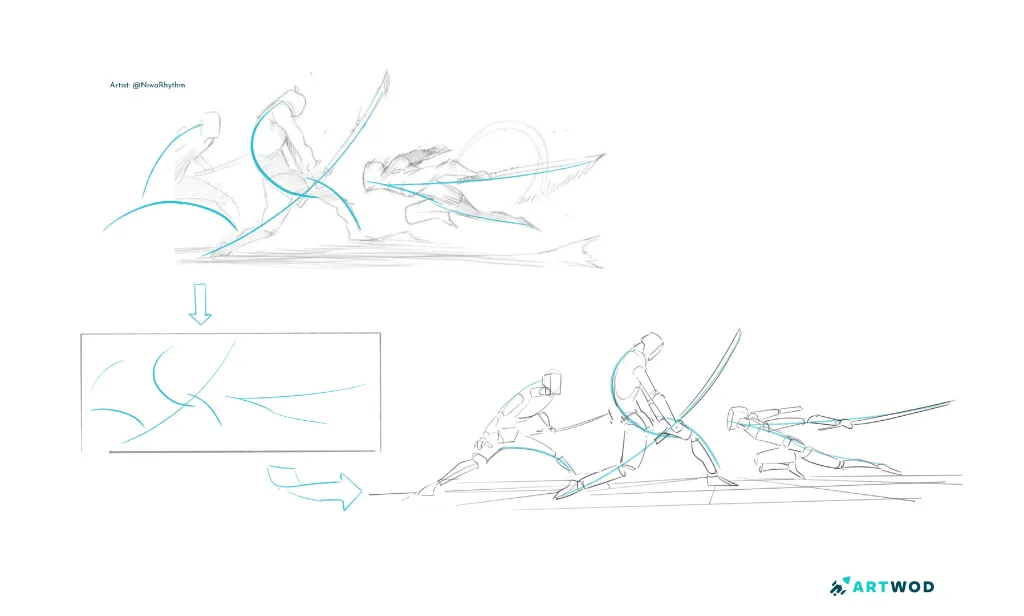 Step 3: Drawing Fight Scenes: Tips for Dynamic Action and Composition