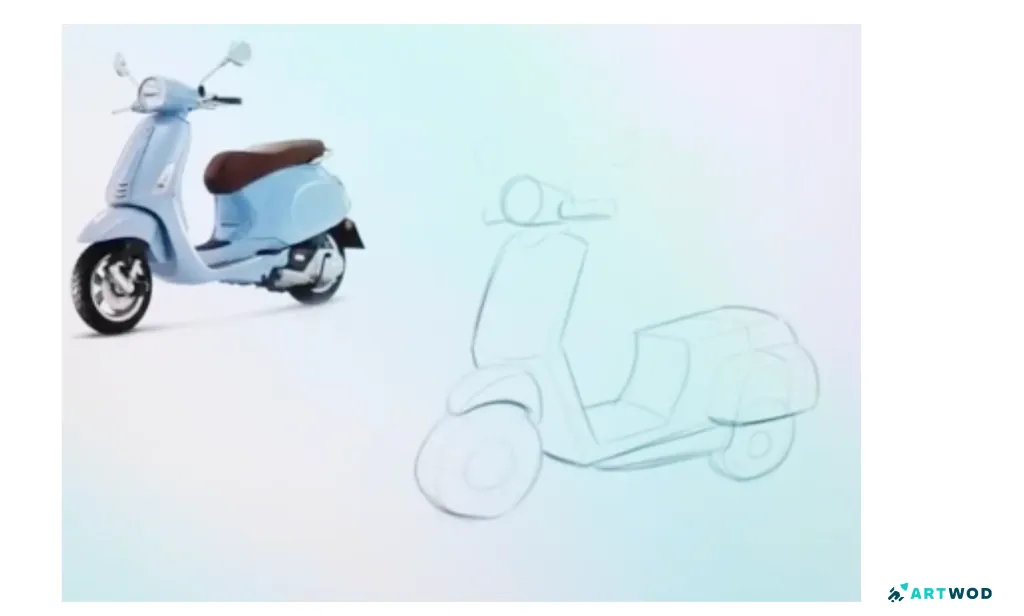 Step 1 -&nbsp;How to Draw Crazy Scooters: Fun and Dynamic Vehicle Concepts
