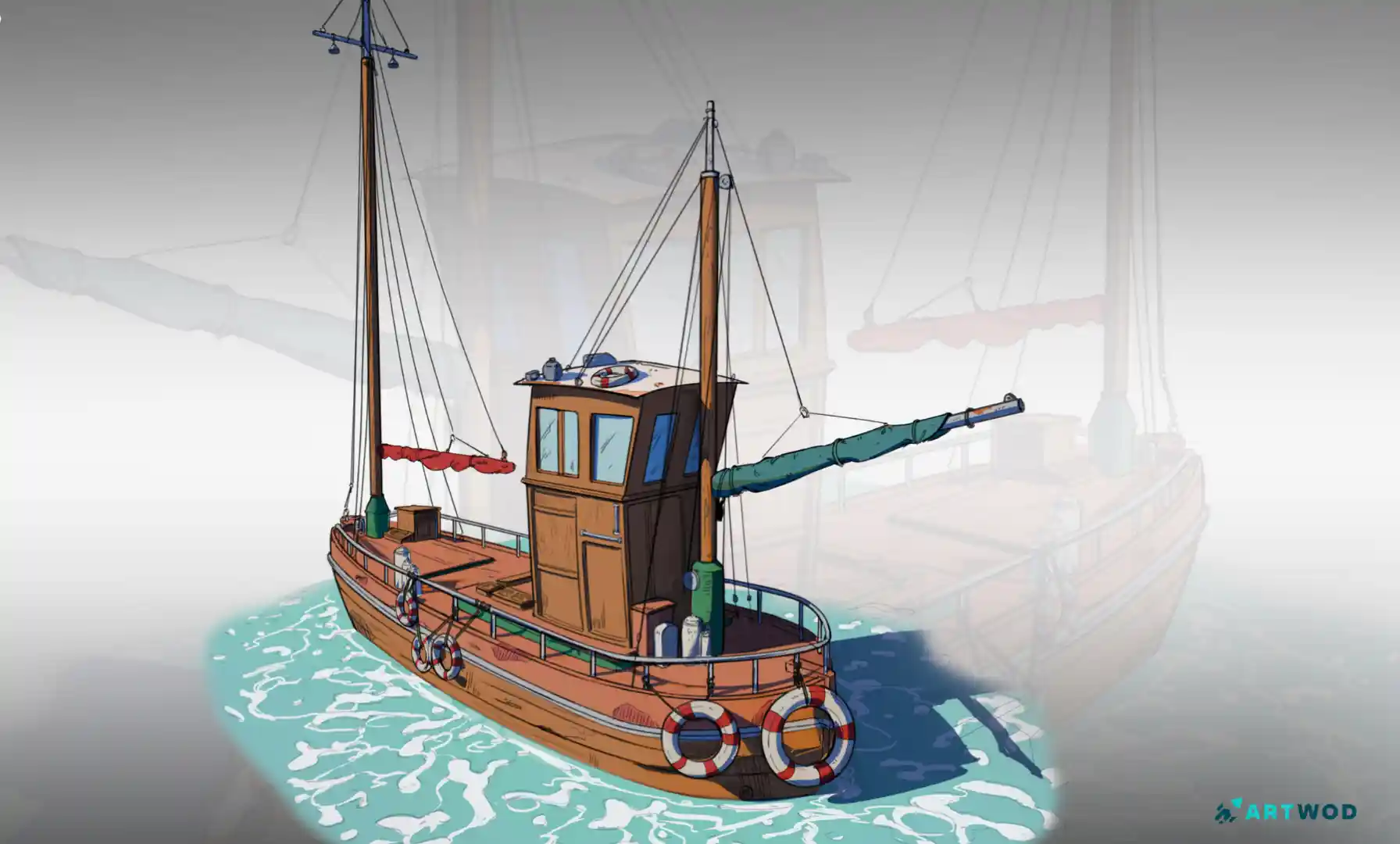 Wie zeichnet man stilisierte Boote: Ein Leitfaden für Illustration und Concept Design