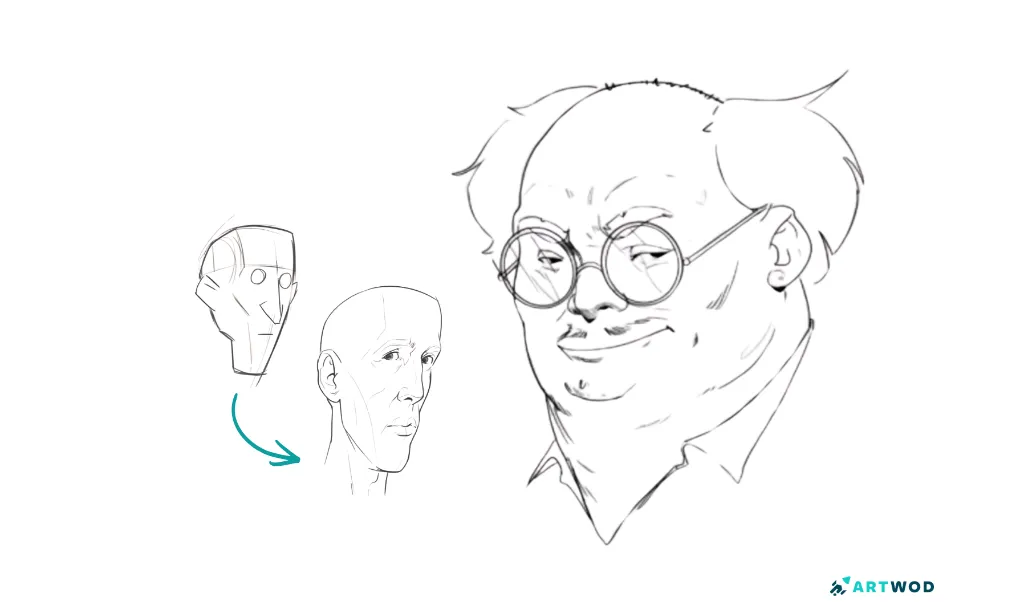 Step 4: How to Draw Faces: How to draw faces inside shapes examples