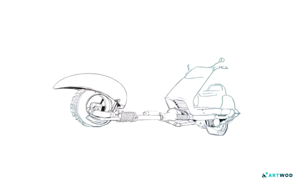 Step 4 -&nbsp;How to Draw Crazy Scooters: Fun and Dynamic Vehicle Concepts