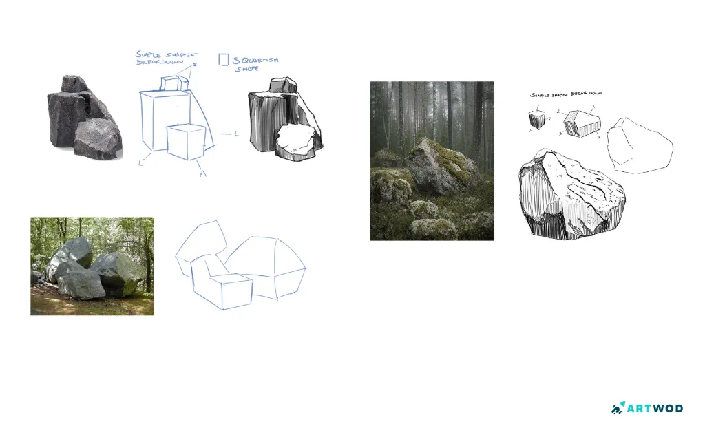 Step 3: How to Draw Nature Scenes: From Simple Shapes to Finished Compositions