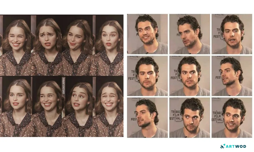 References of expressions from Emilia Clarke and Henry Cavill&nbsp;