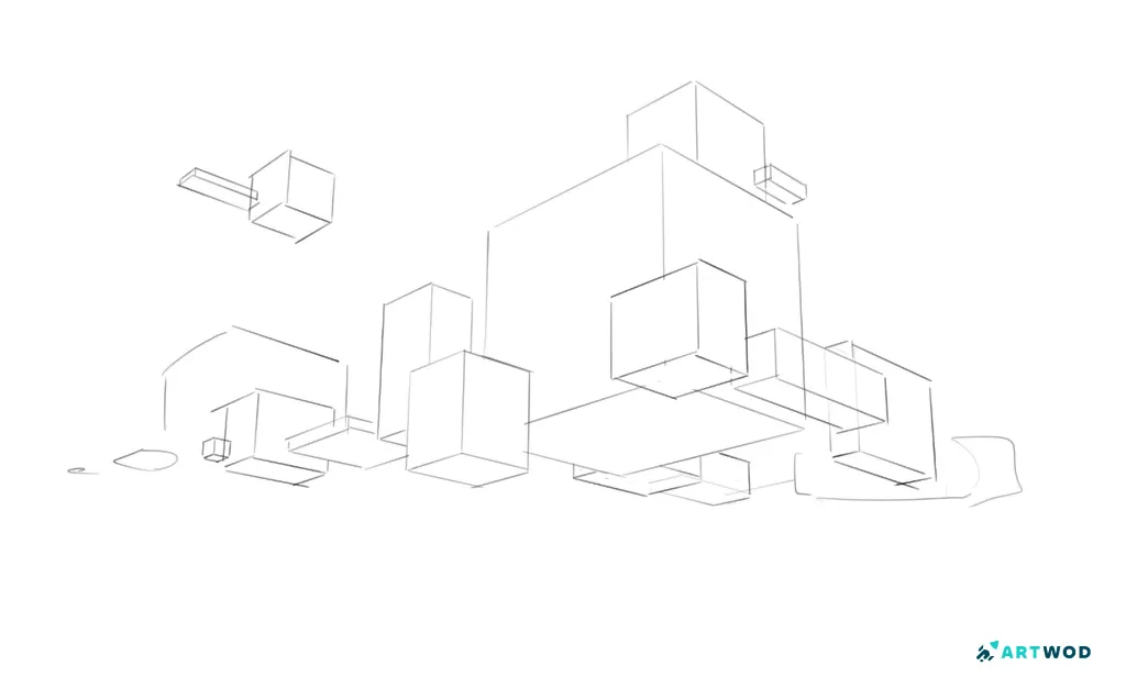 Schritt 1: Wolken zeichnen: Techniken für realistische und stilisierte Himmel.