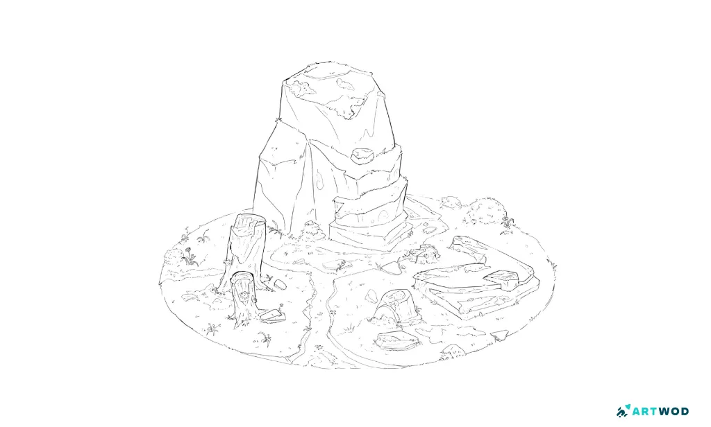 Step 5: How to Draw Nature Scenes: From Simple Shapes to Finished Compositions