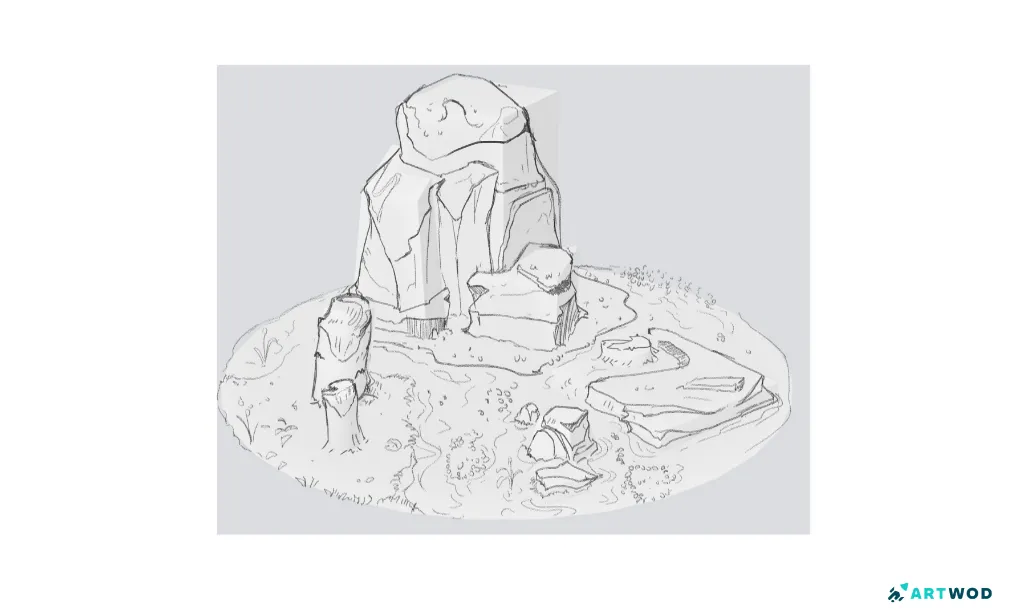 Step 4: How to Draw Nature Scenes: From Simple Shapes to Finished Compositions