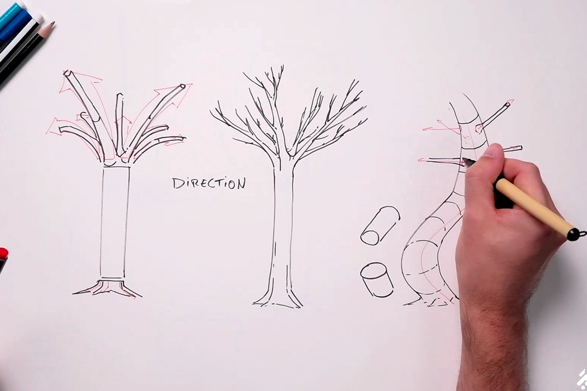 Cómo dibujar árboles en 3 sencillos pasos, image size:1200x800