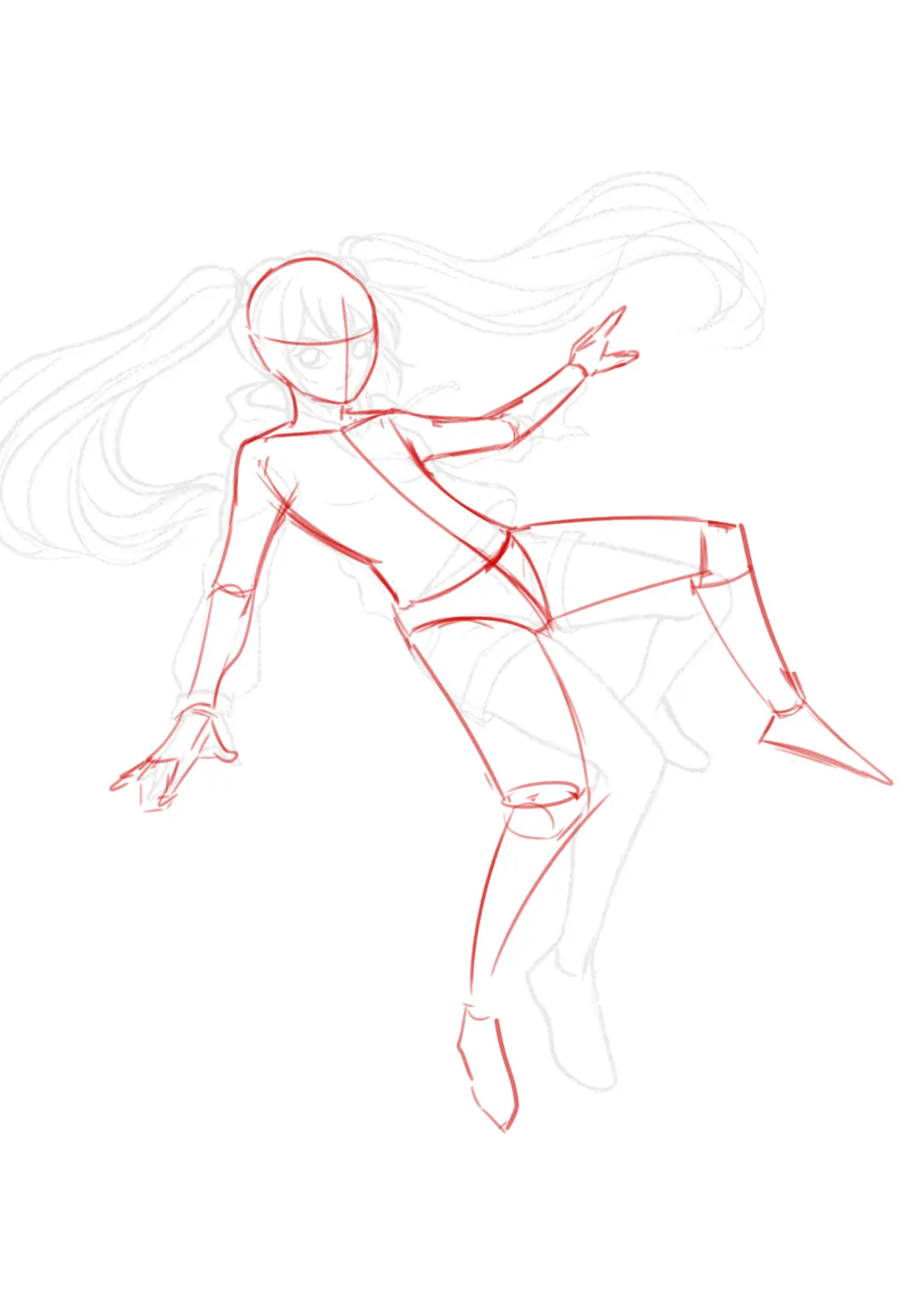 quick anime girl pose drawing, why does it look so awkward