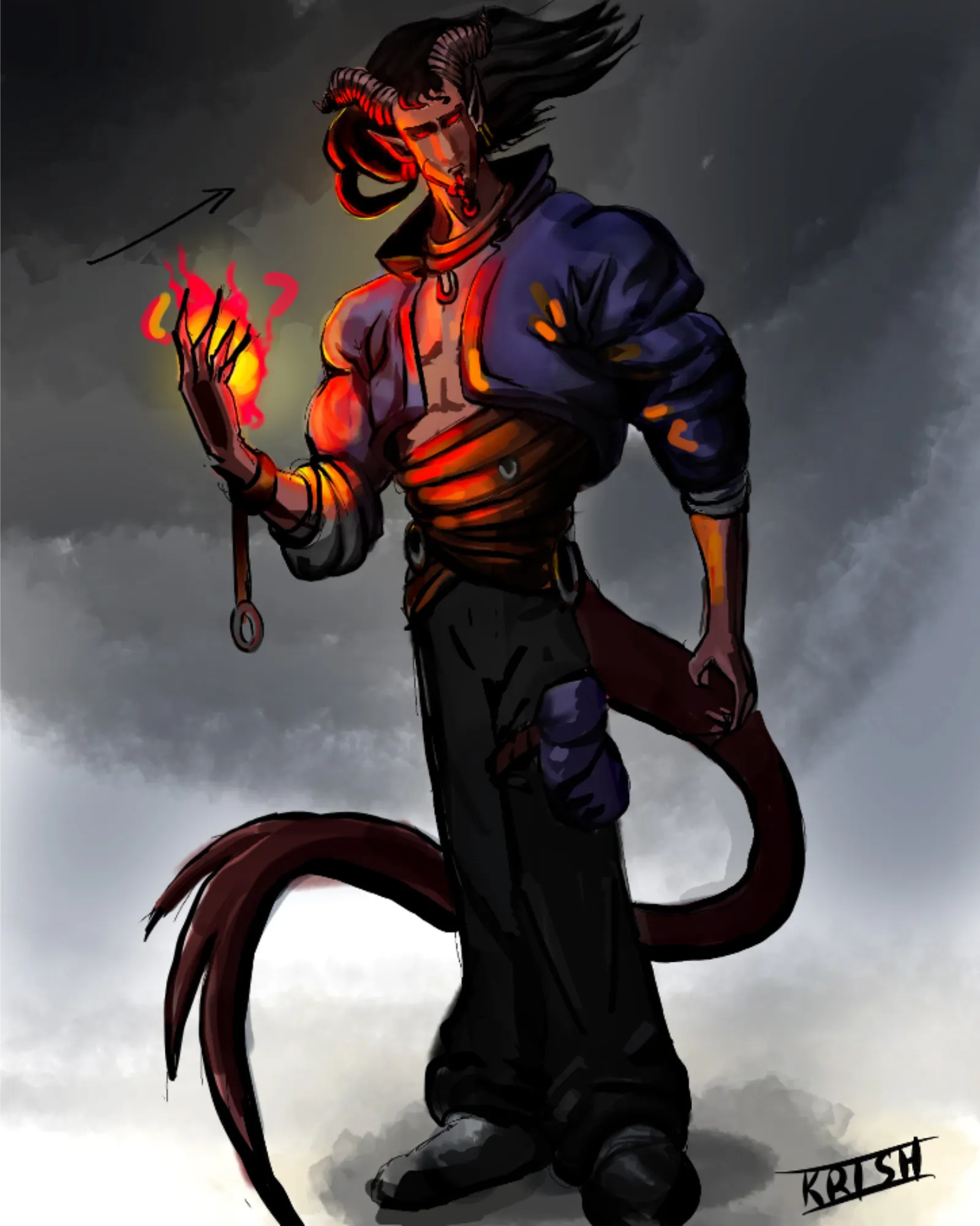 Modern tefling warlock