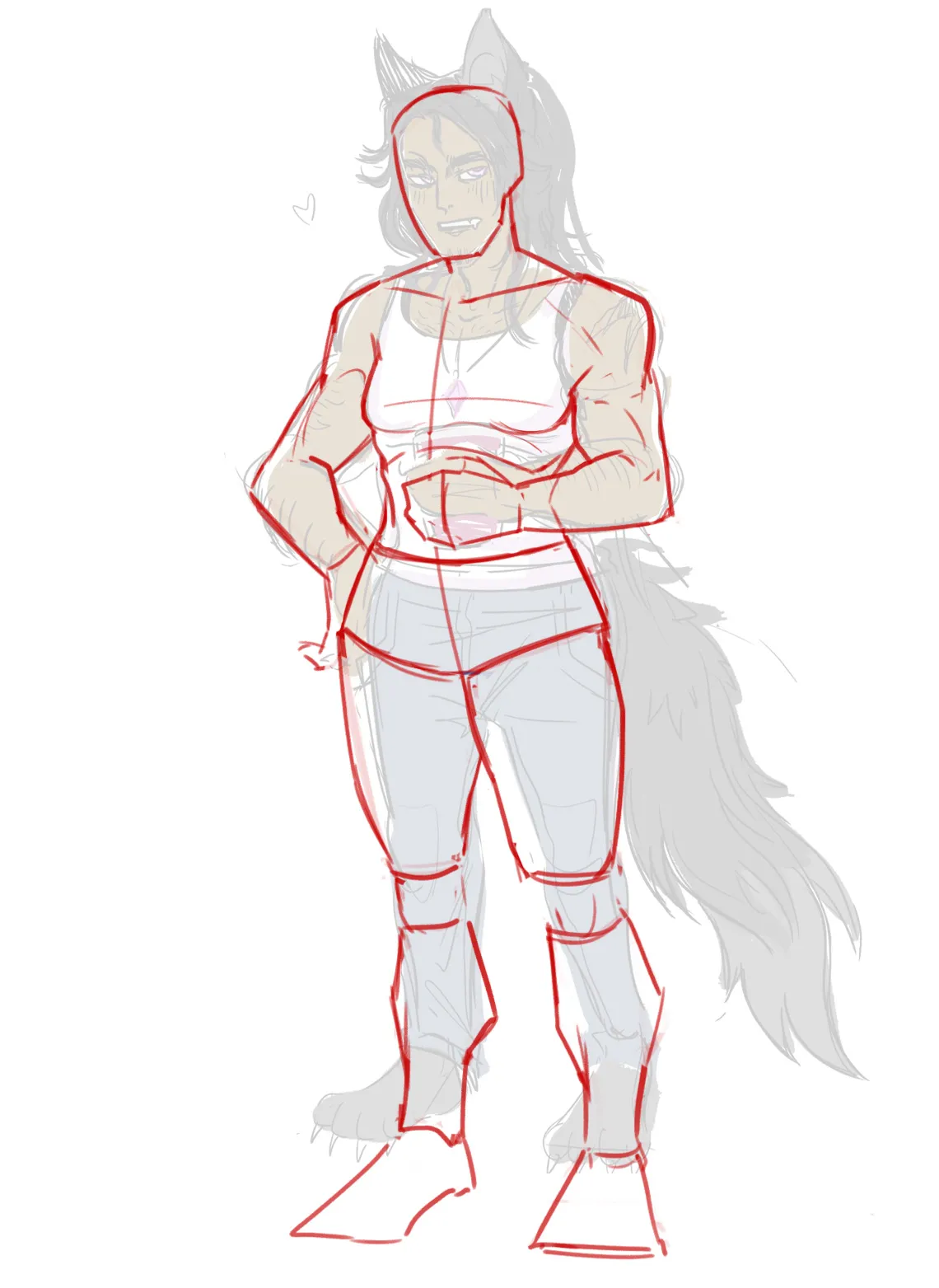 Quick sketch of anime boy but anatomy looks off somehow.