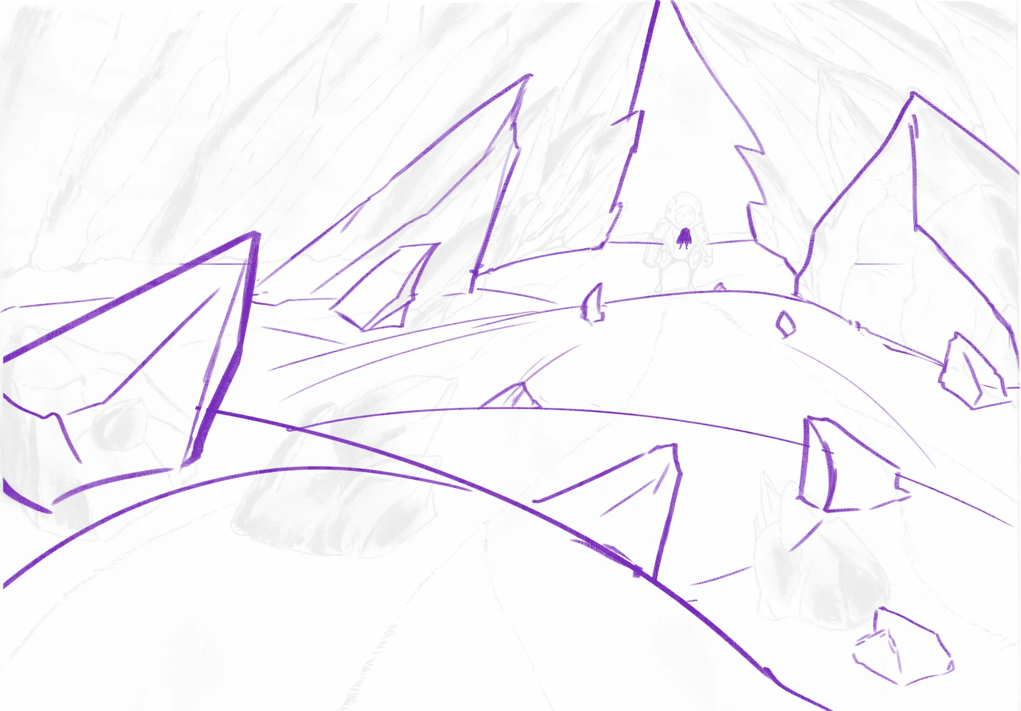 Sketch 03 - Lost in the Mountains