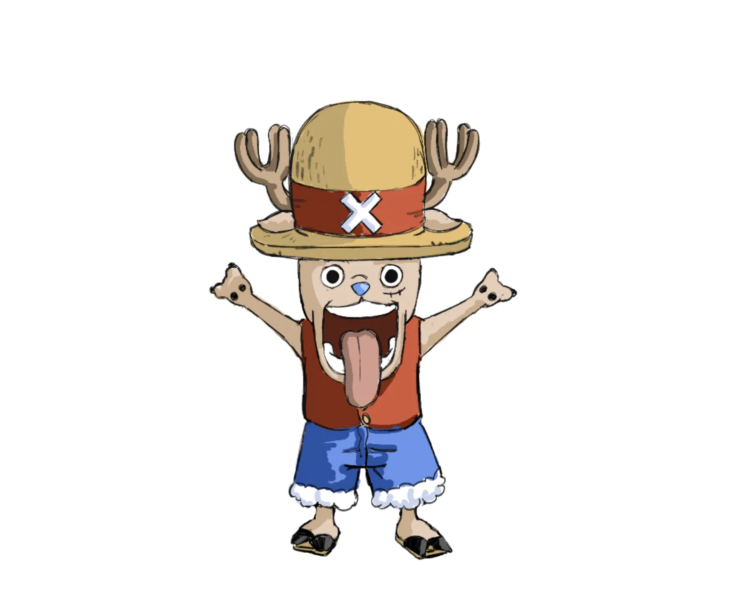 Chopper and Luffy mashup