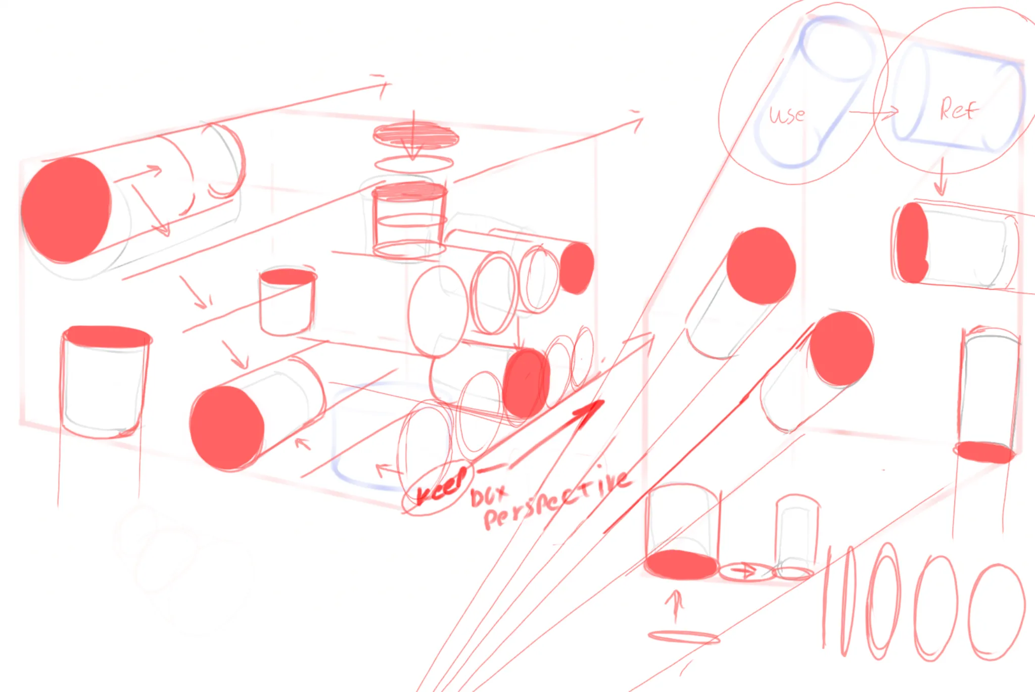 Cylinders in Perspective from Grind in Intro