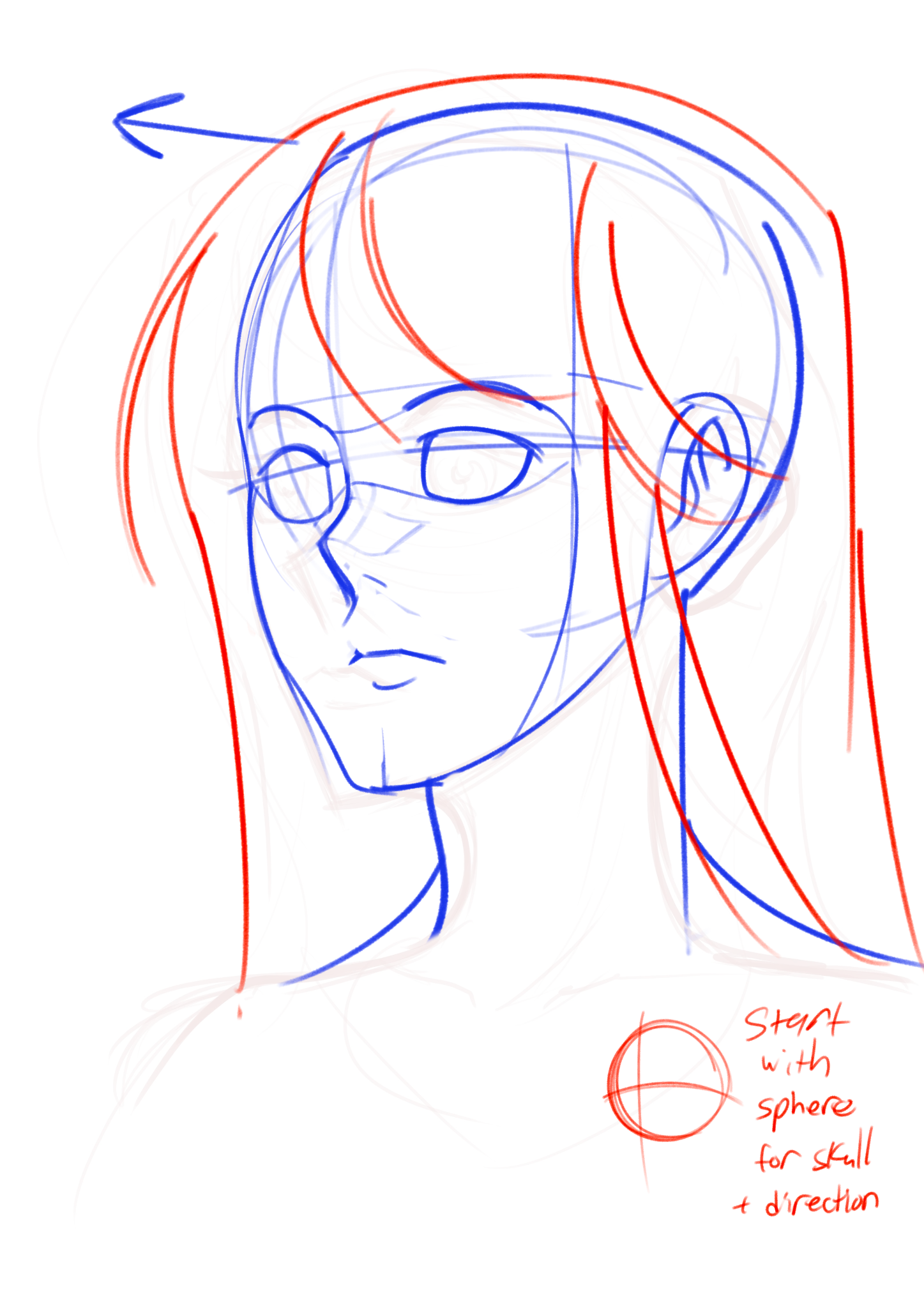 beginner here, my anime girl nose sketches look flat