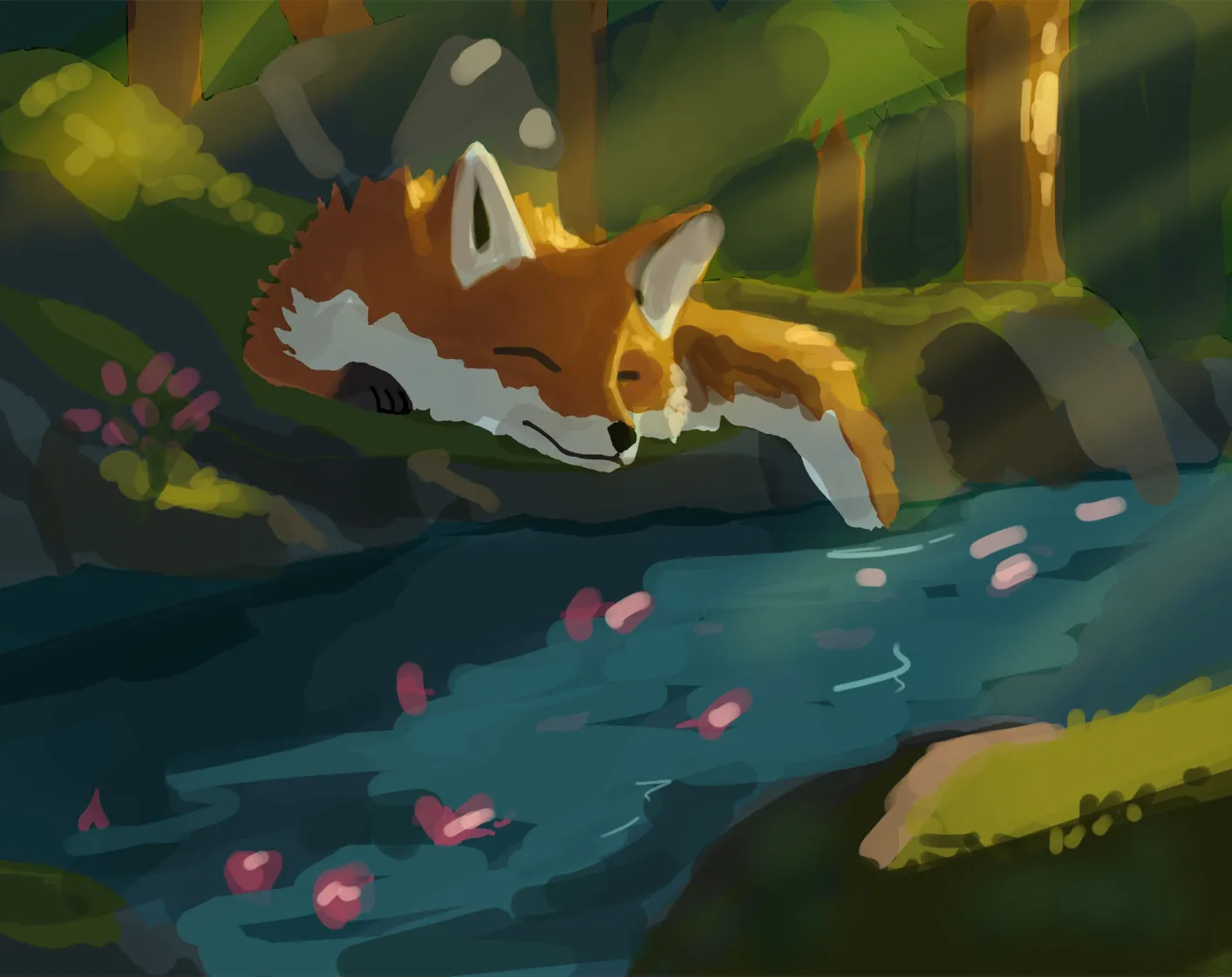 sleeping fox