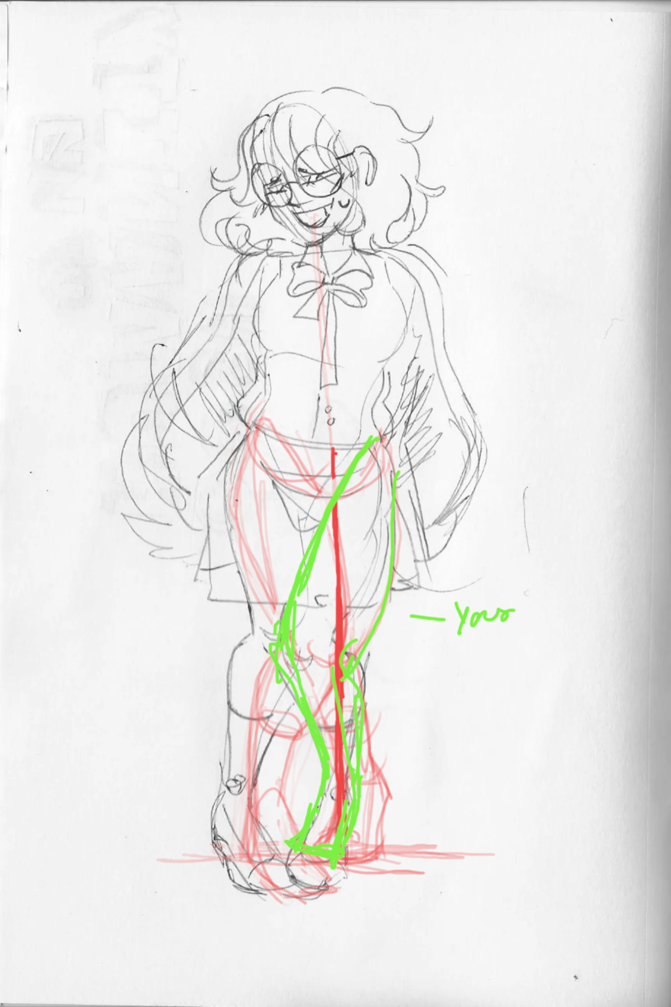 Easy anime legs sketch but anatomy looks wrong.