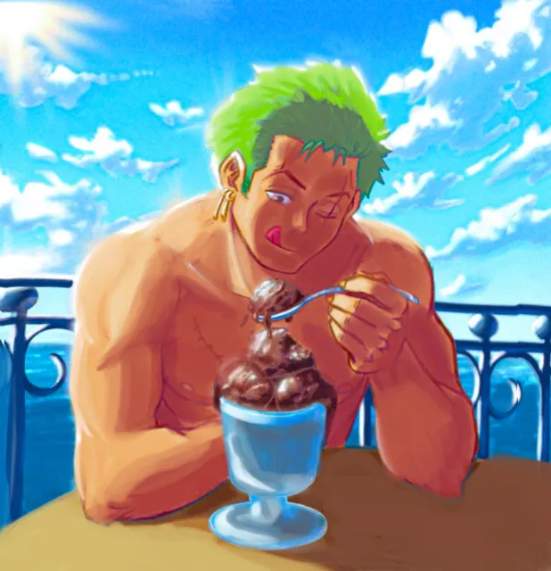 Zoro eating ice-cream 🍧