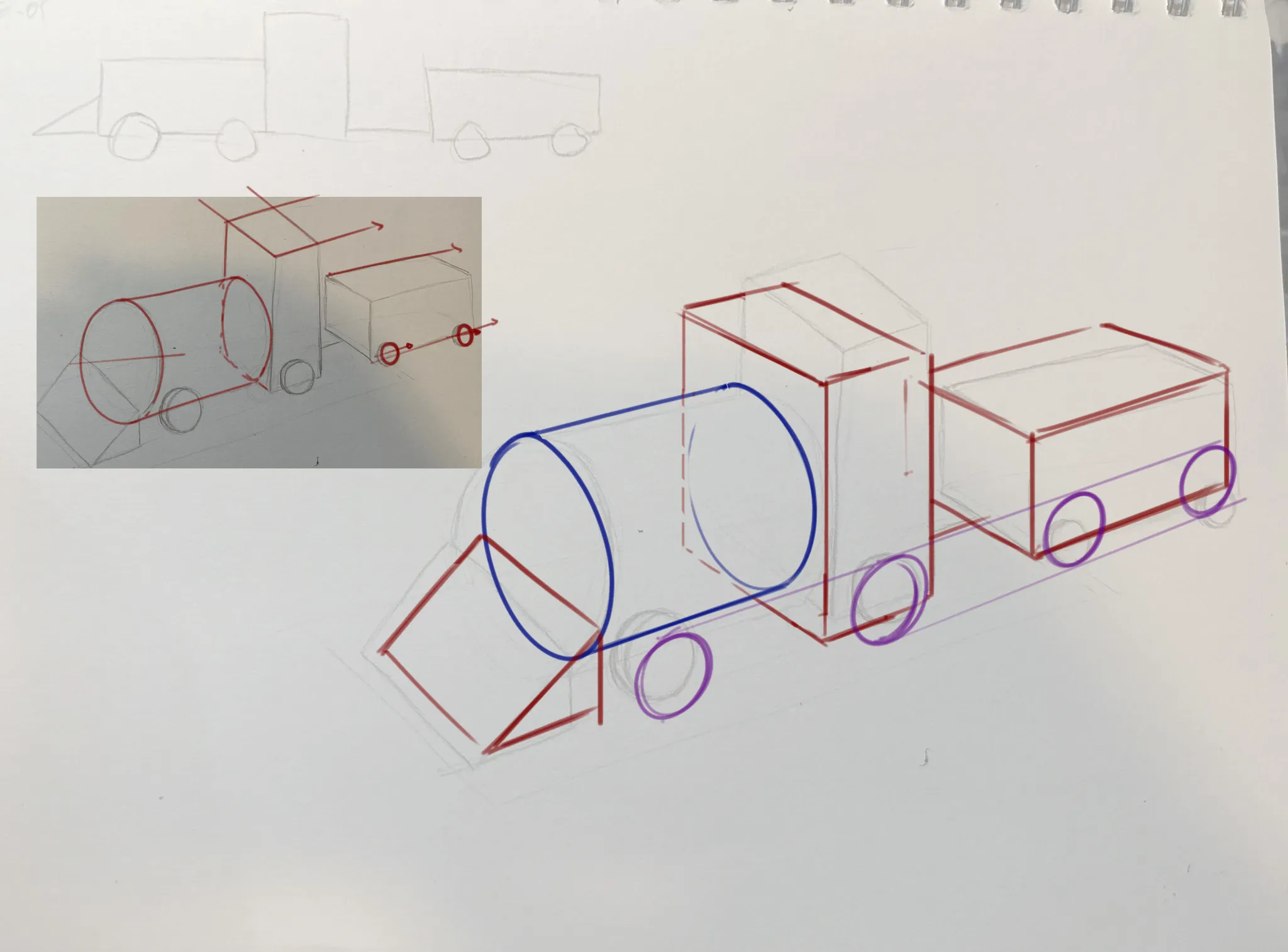 Working on a toy train