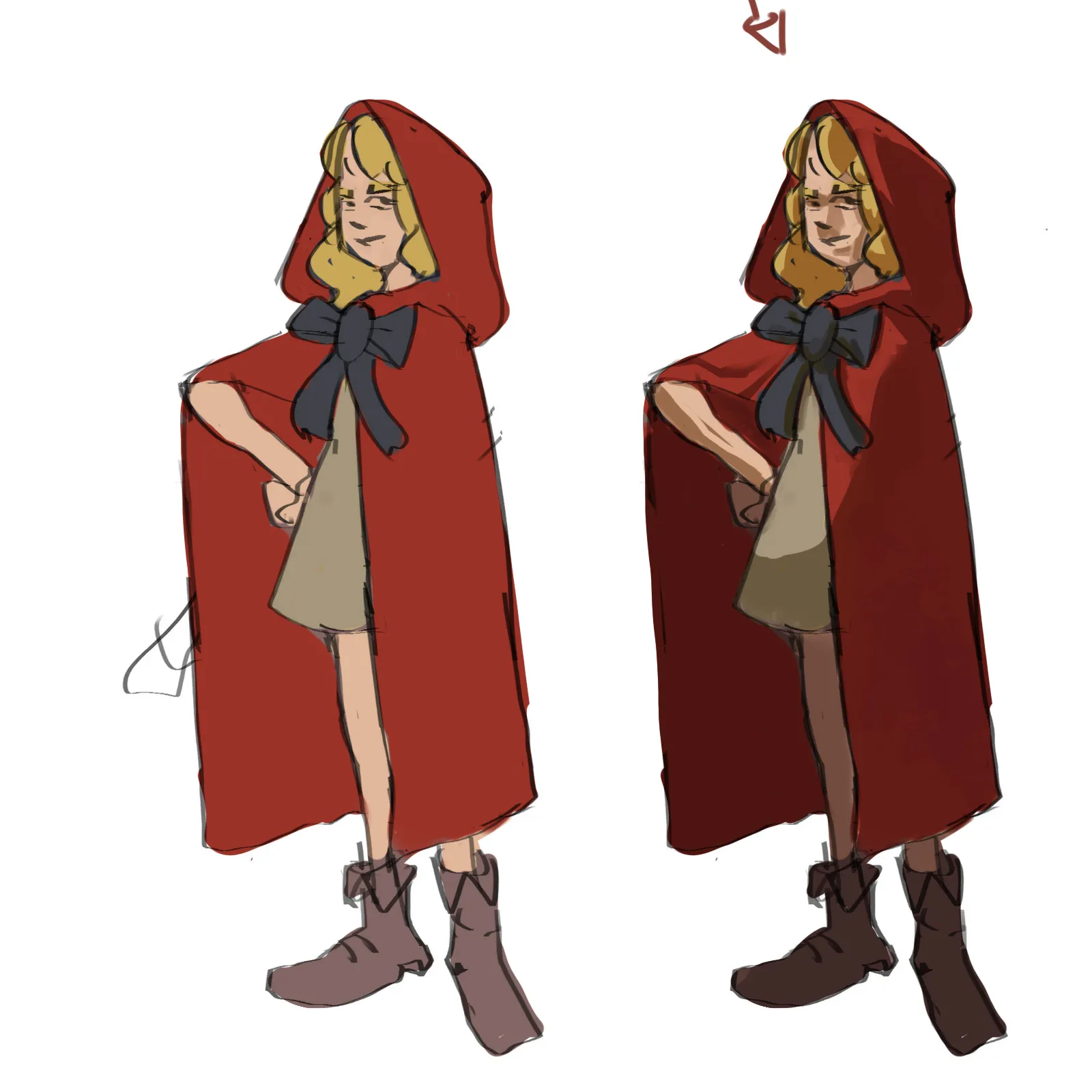 Red riding hood character (warlock dnd)