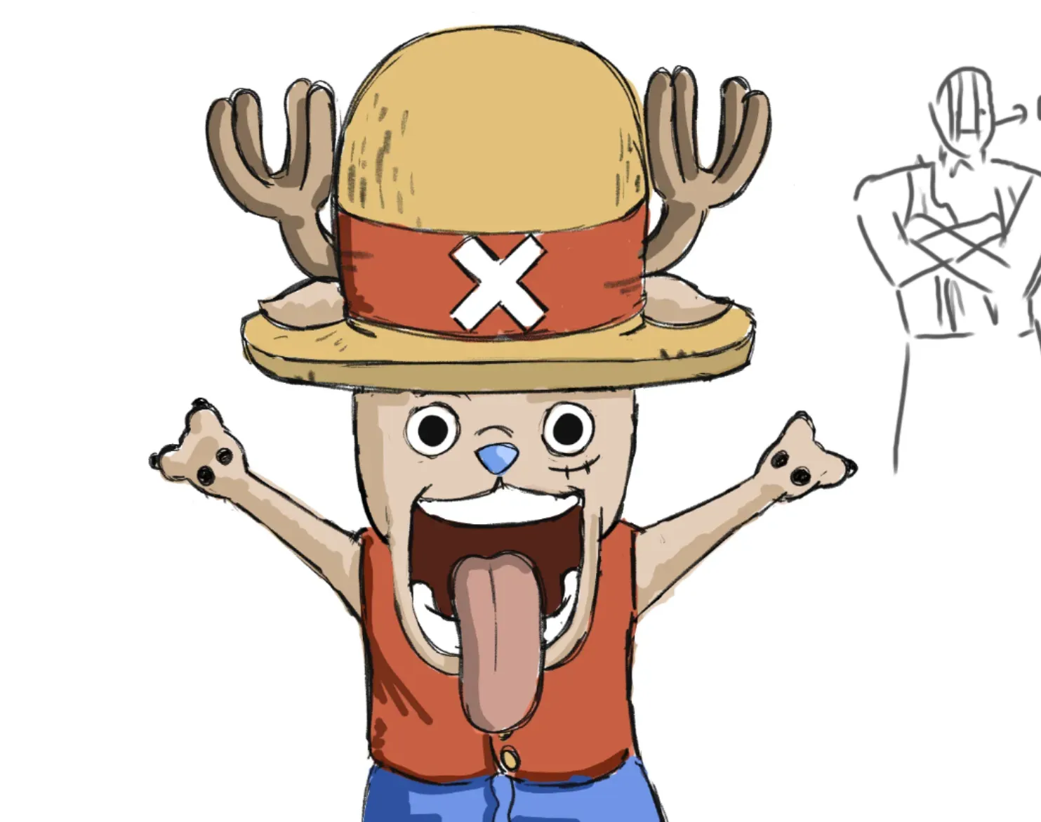 Chopper and Luffy mashup