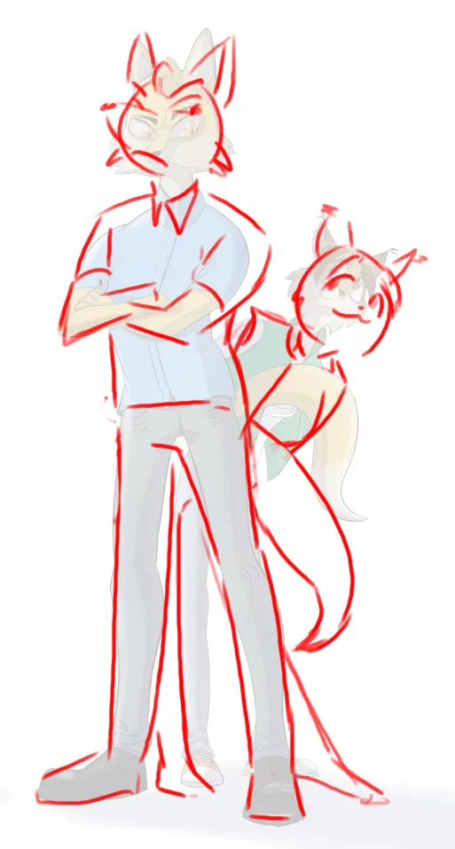 Reme and Lena character designs