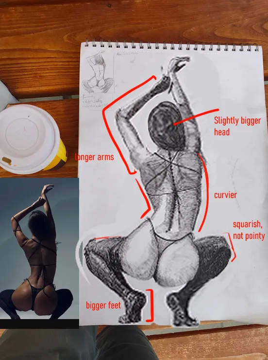 Female Back + Reference