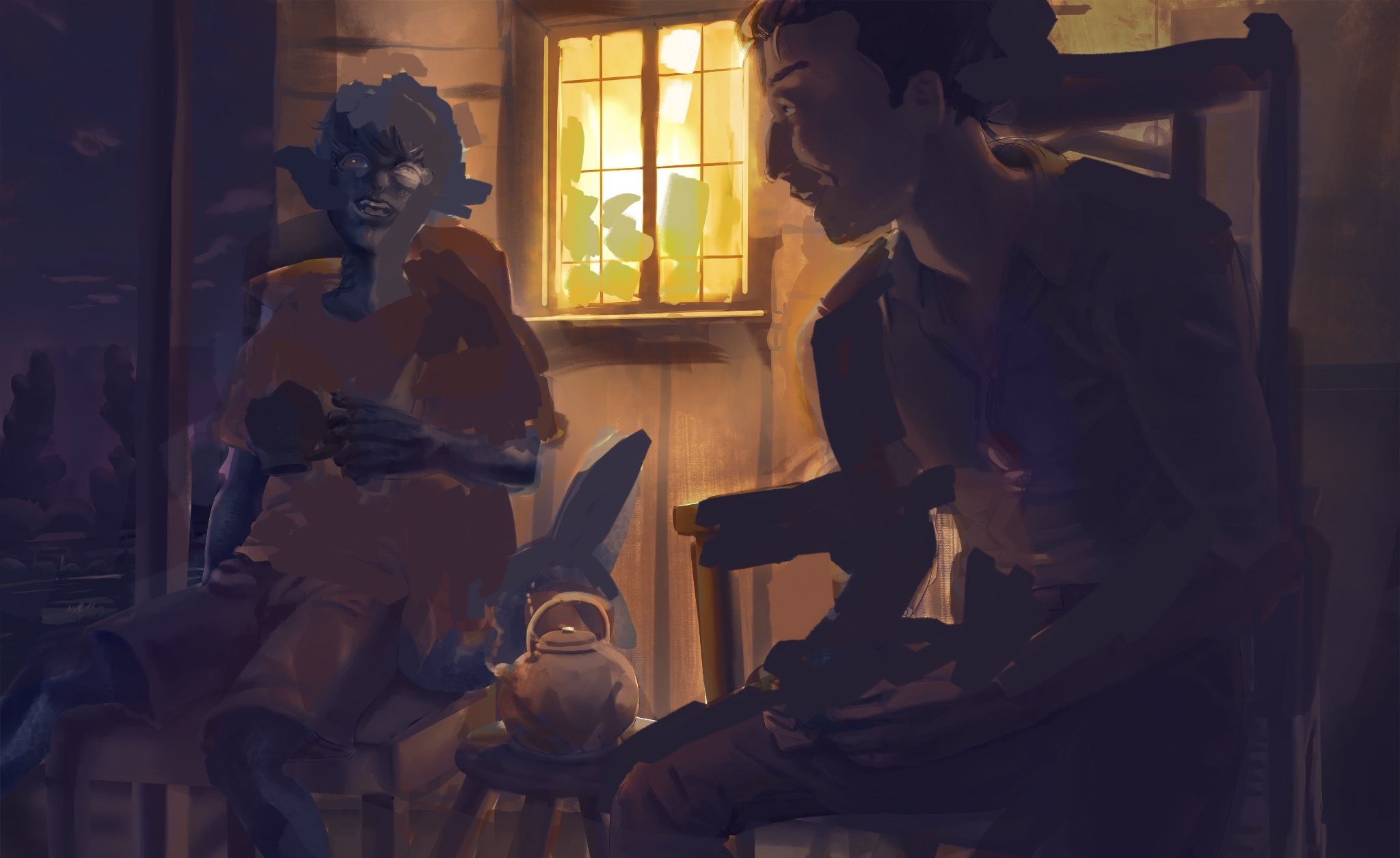 cottage porch illu