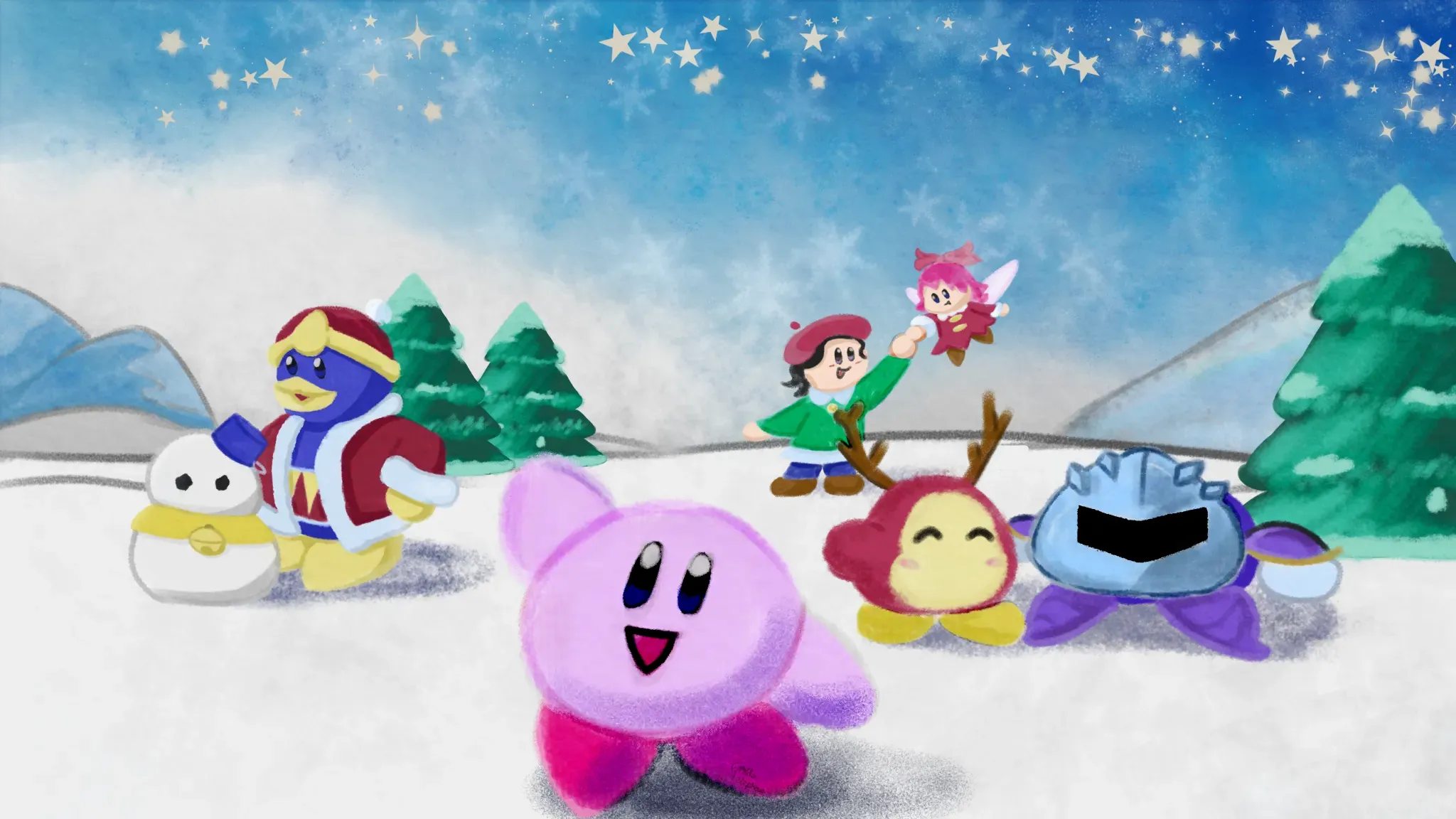 Kirby during the winter