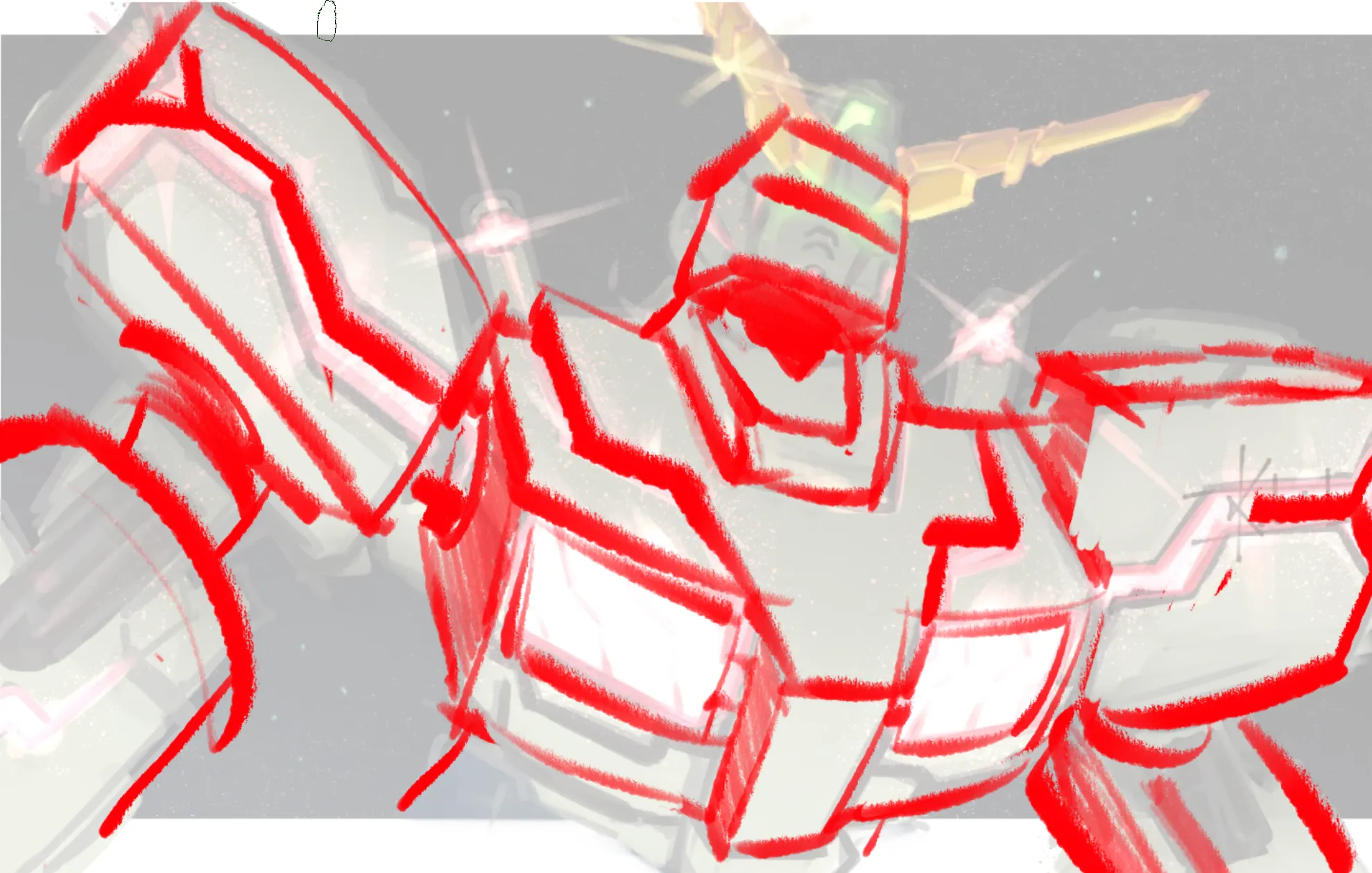 Unicorn Gundam - Painting only test