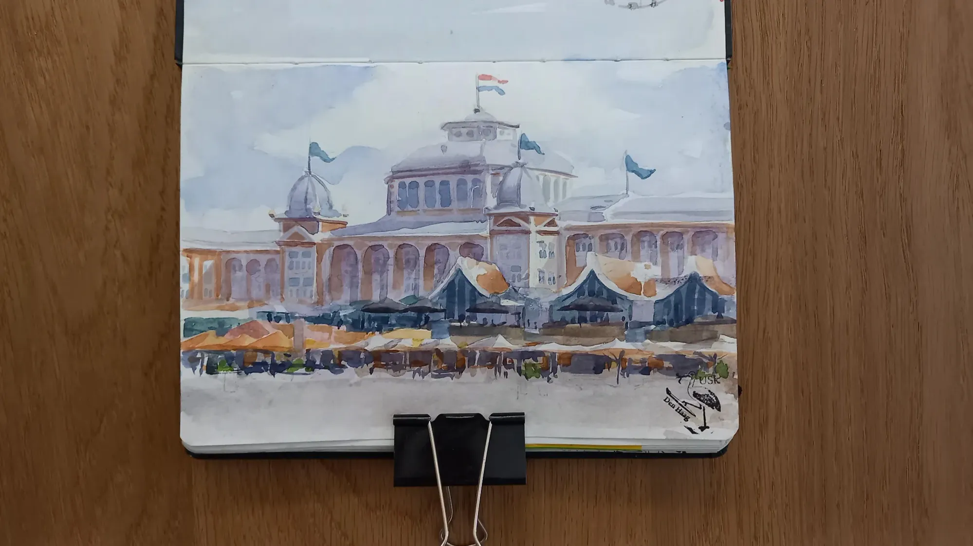 Day 21 Urban Sketch day Scheveningen Kurhaus