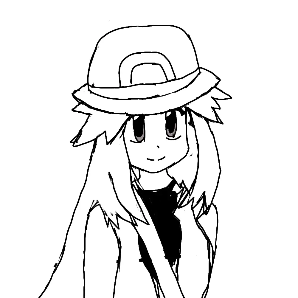 Leaf green fan sketch