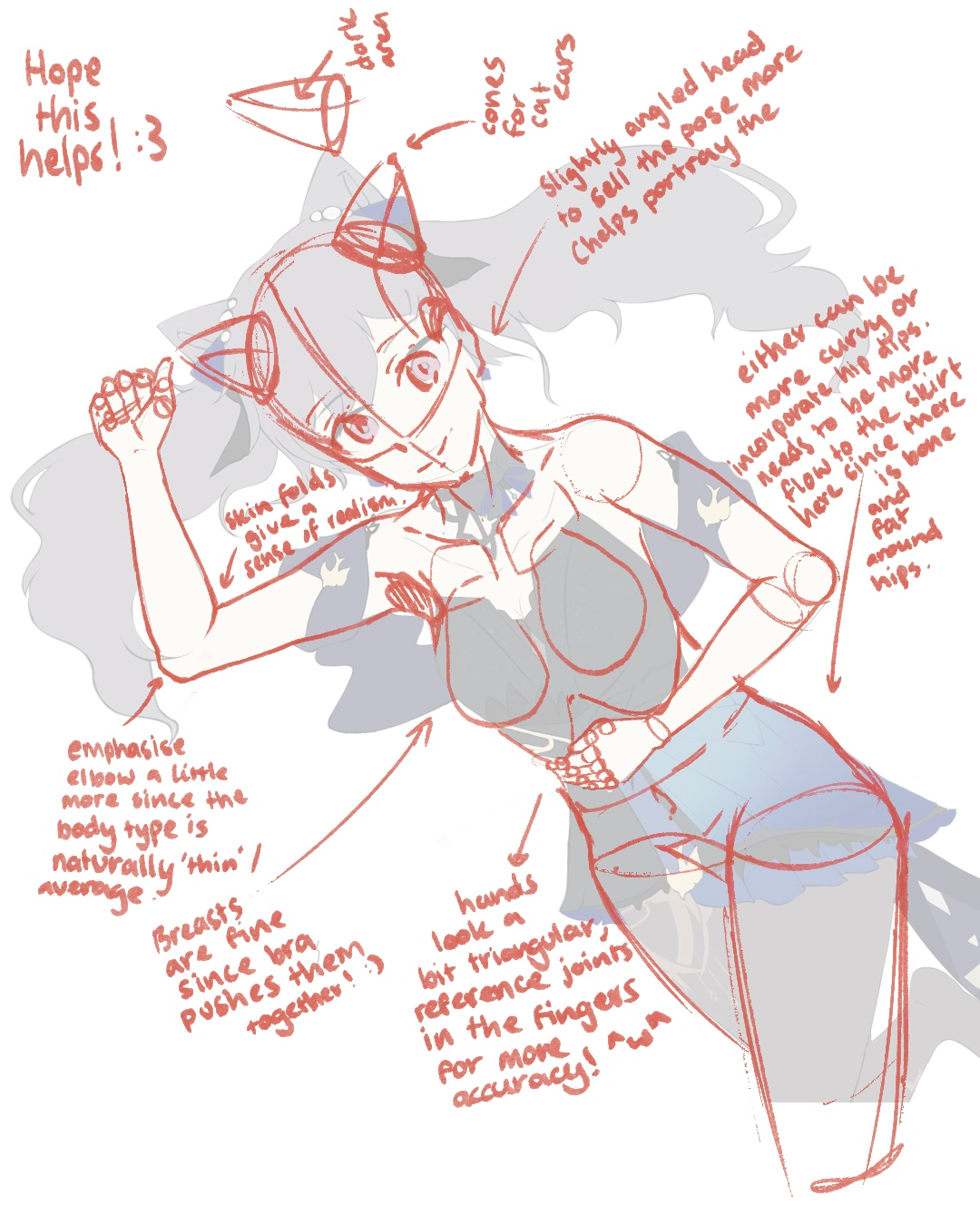 Keqing's pose and anatomy