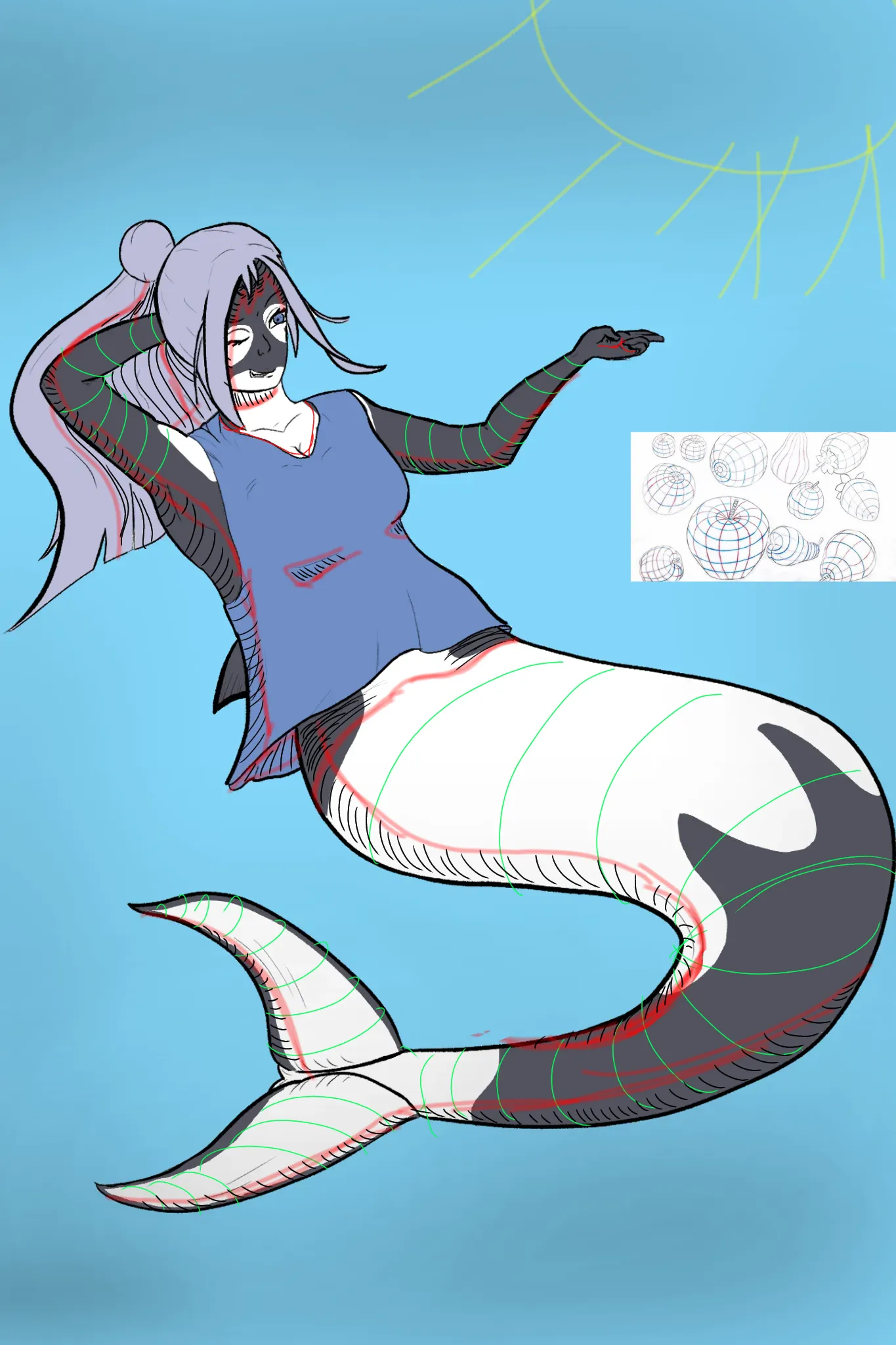 Mermay challenge, orca whale mermaid