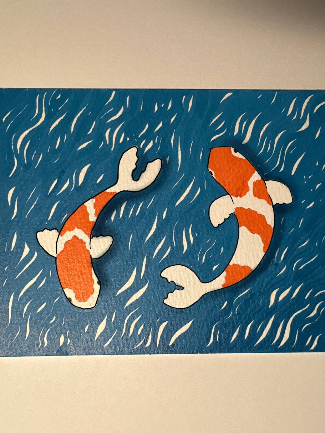Koi fish in pond