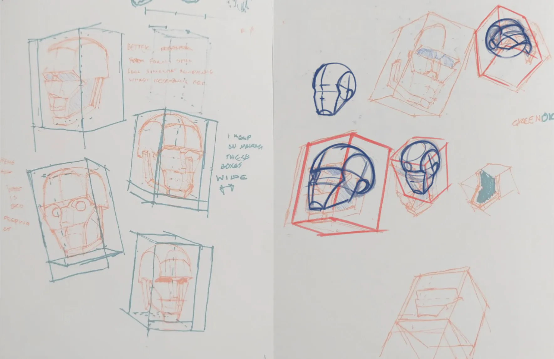 Head Construction/Lay-in