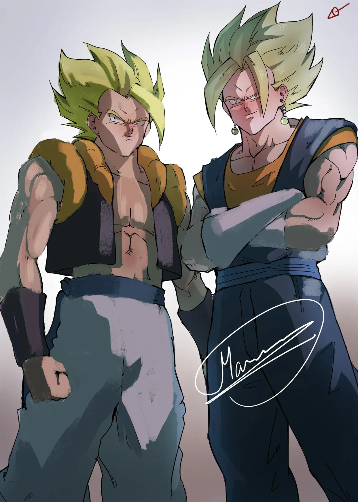 gogeta and vegito fanart