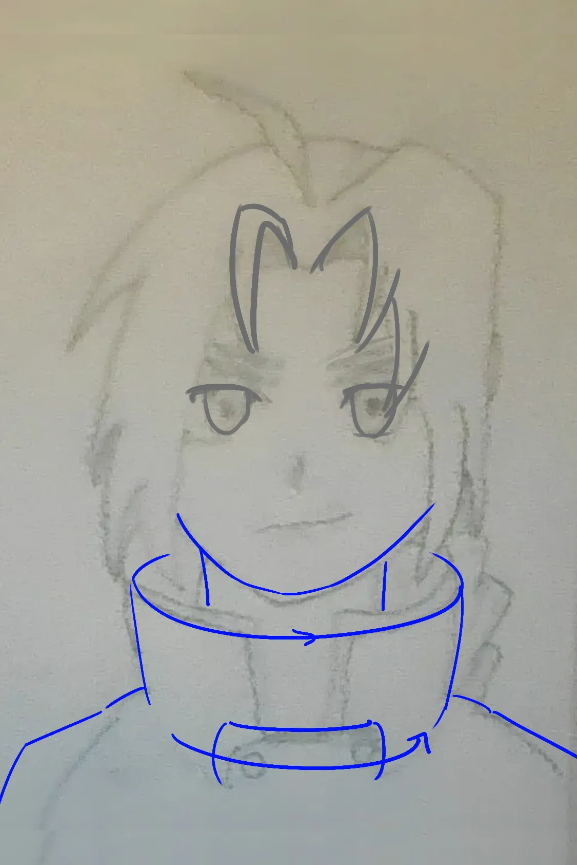 Person with long hair looking off into the distance