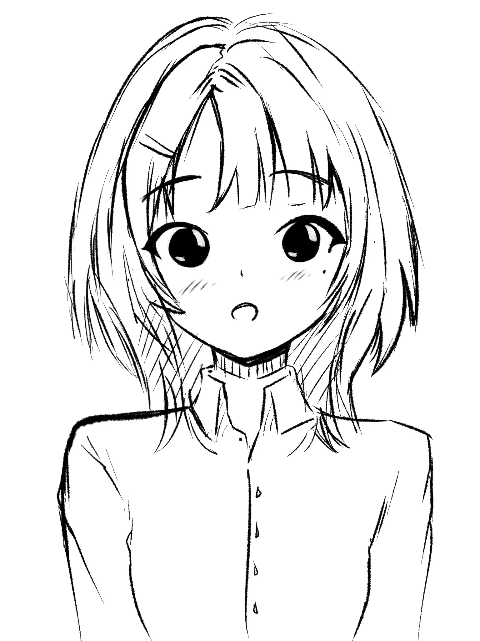 trying to draw a more expressive surprised anime face