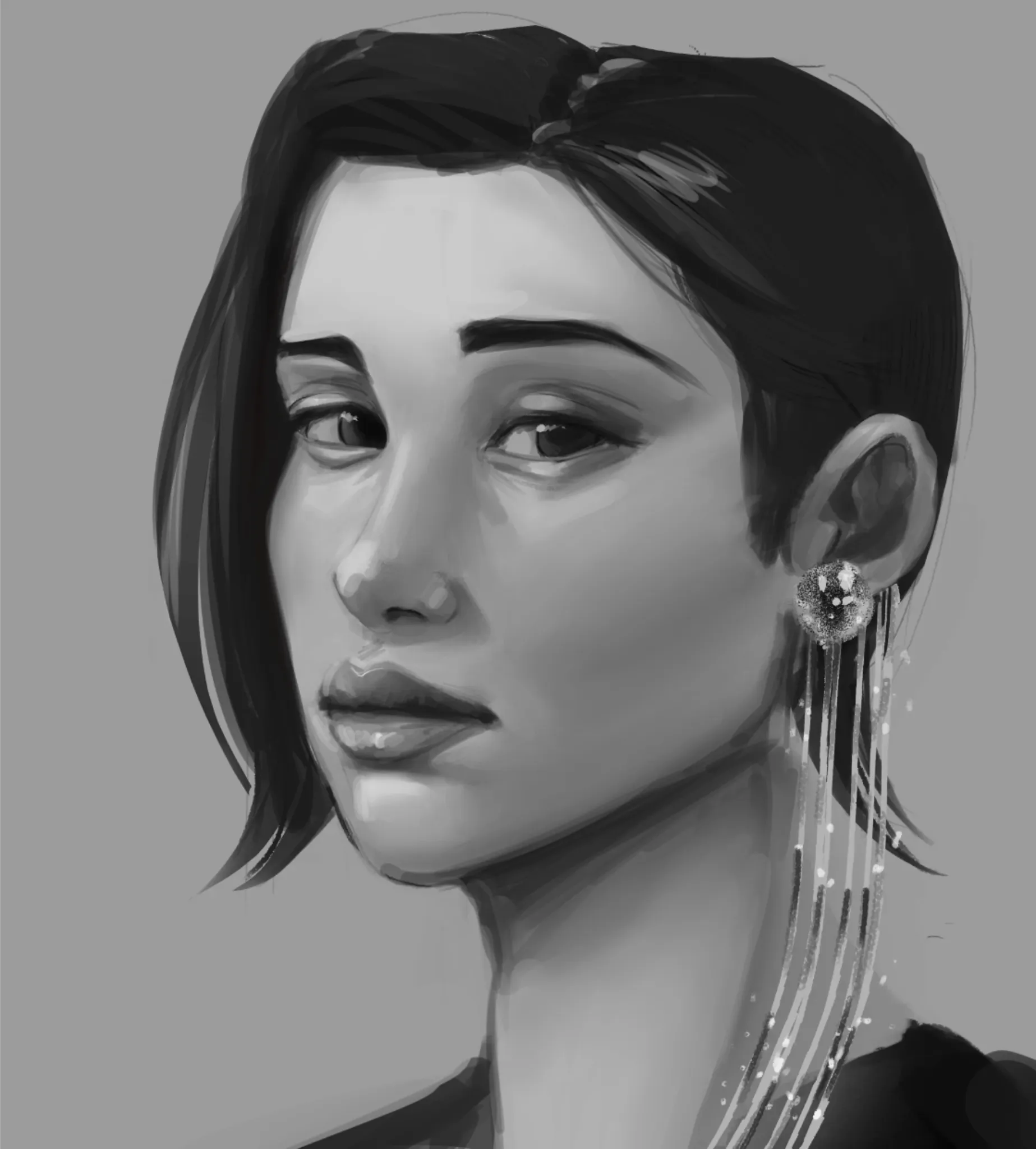black and white portrait
