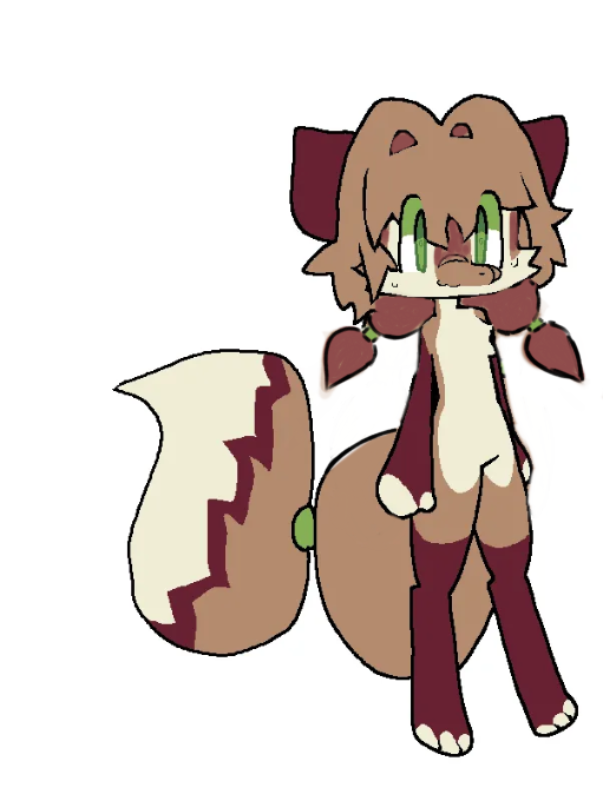 An anthropomorphic fox character design