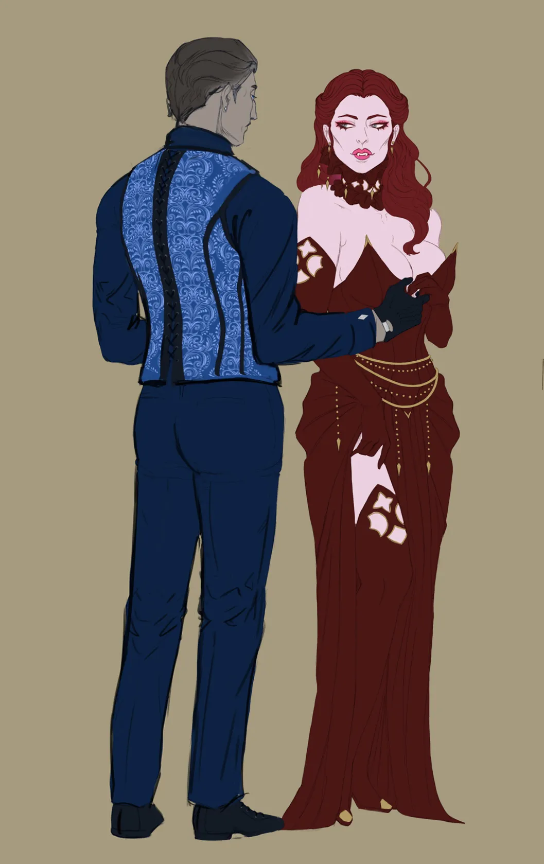 Couple in formal clothes