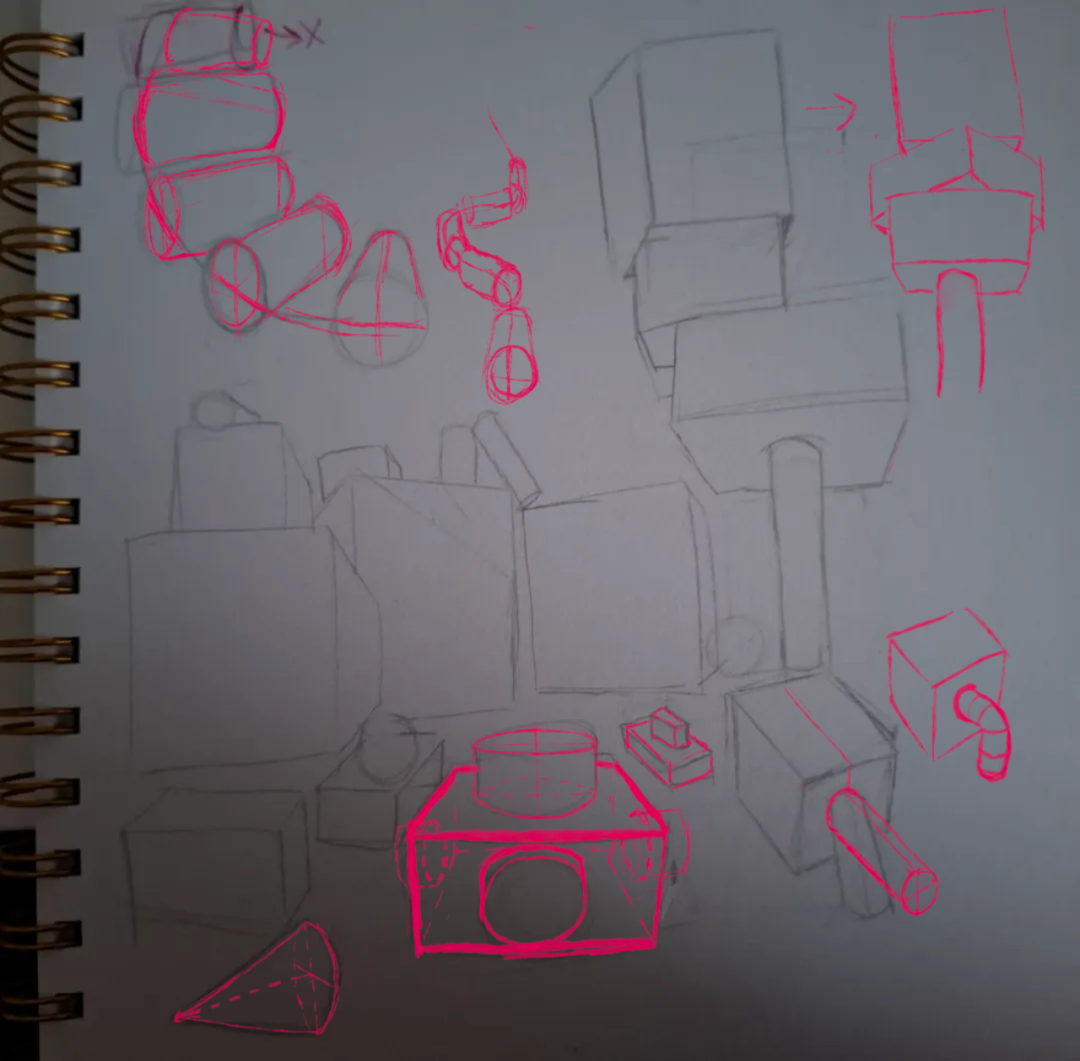 Practice(day 31): putting basic shape into a scene