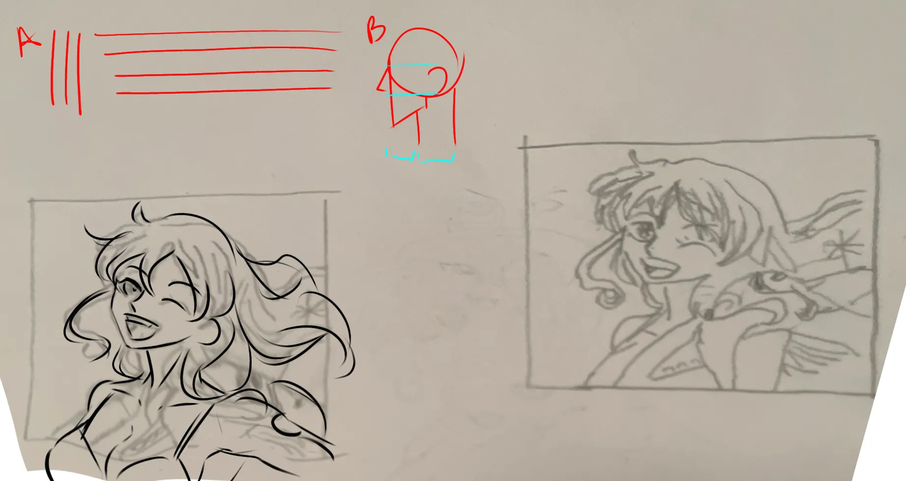 First attempts at drawing Nami