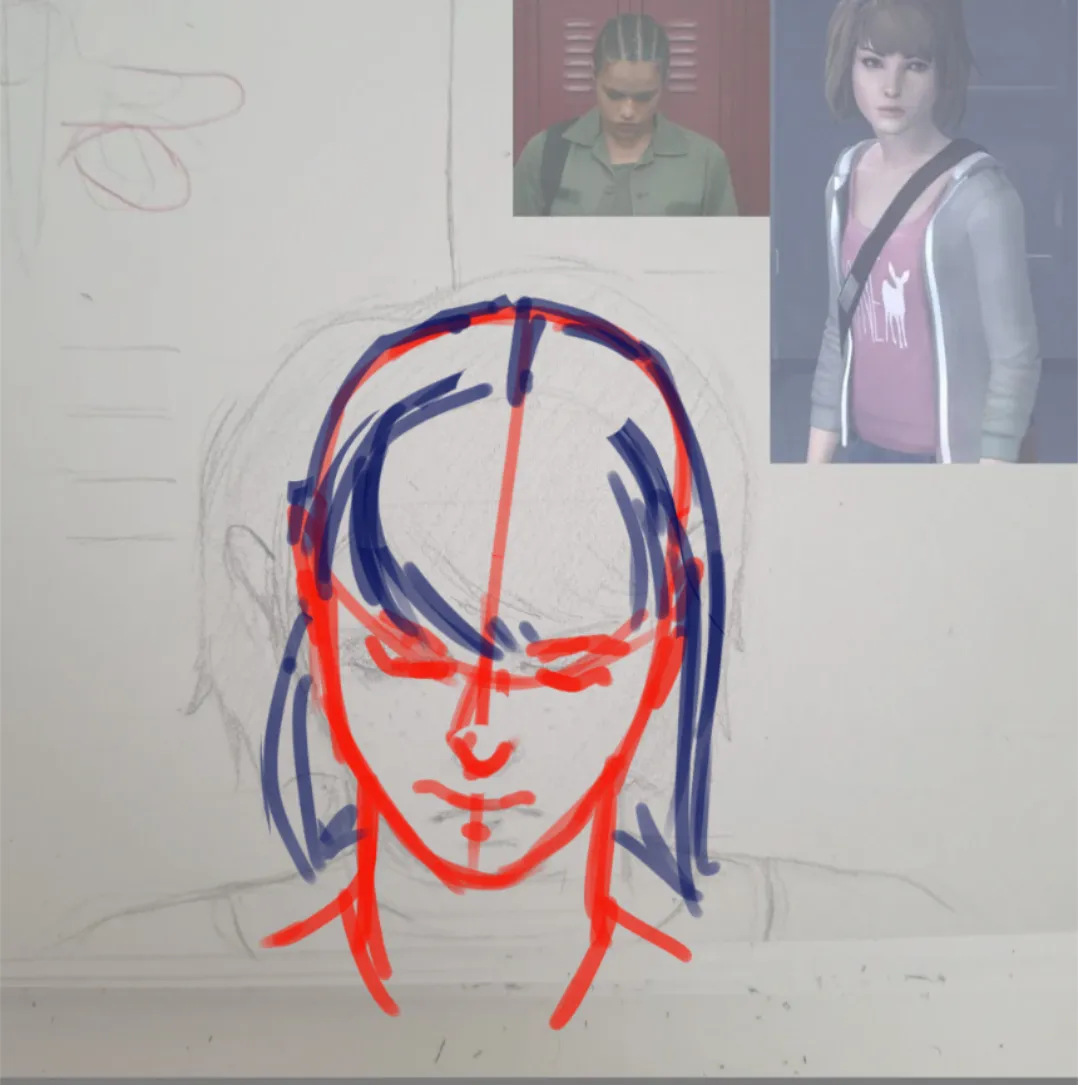 Day 40: drawing of max caulfield