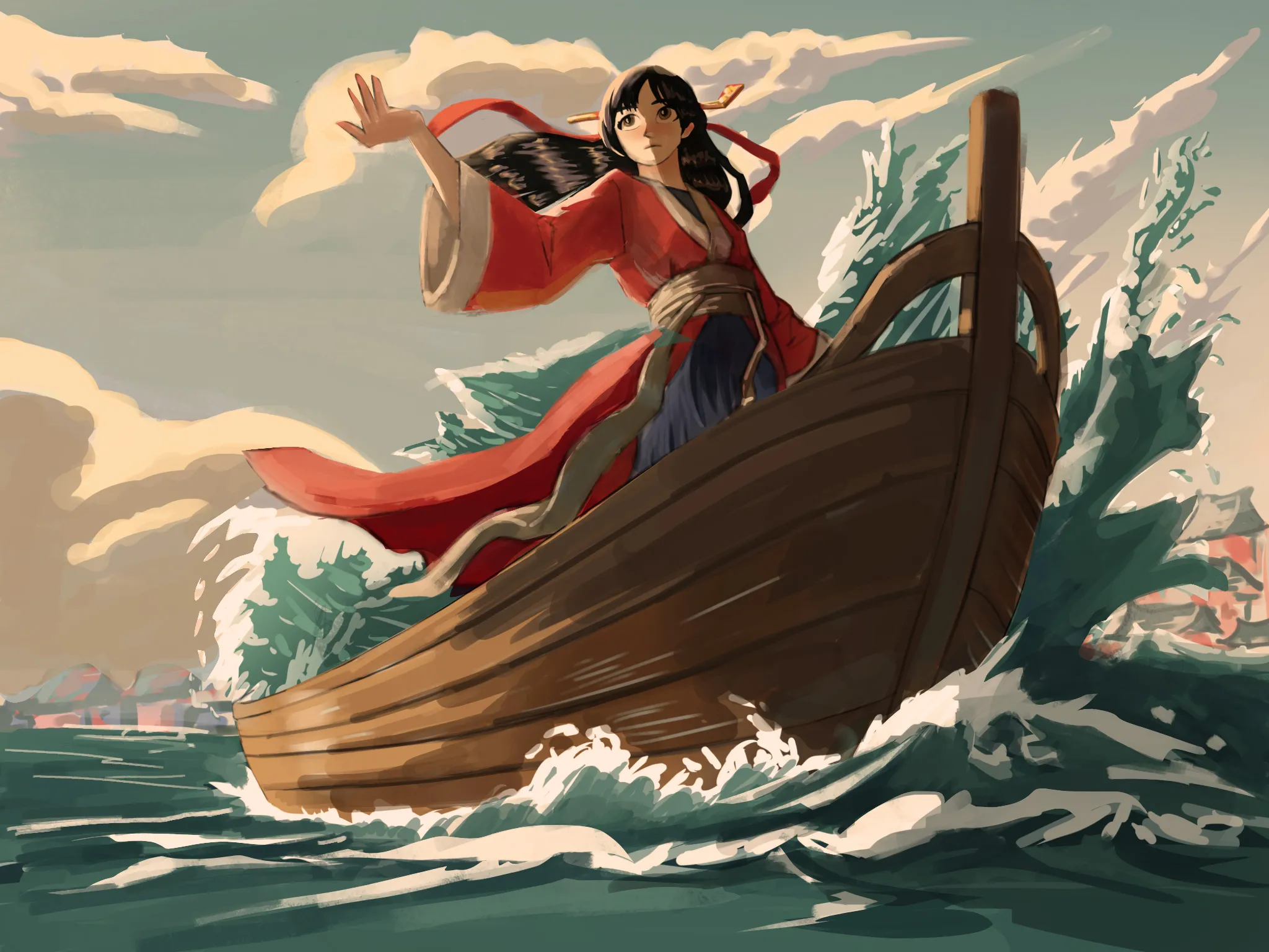 Girl on boat