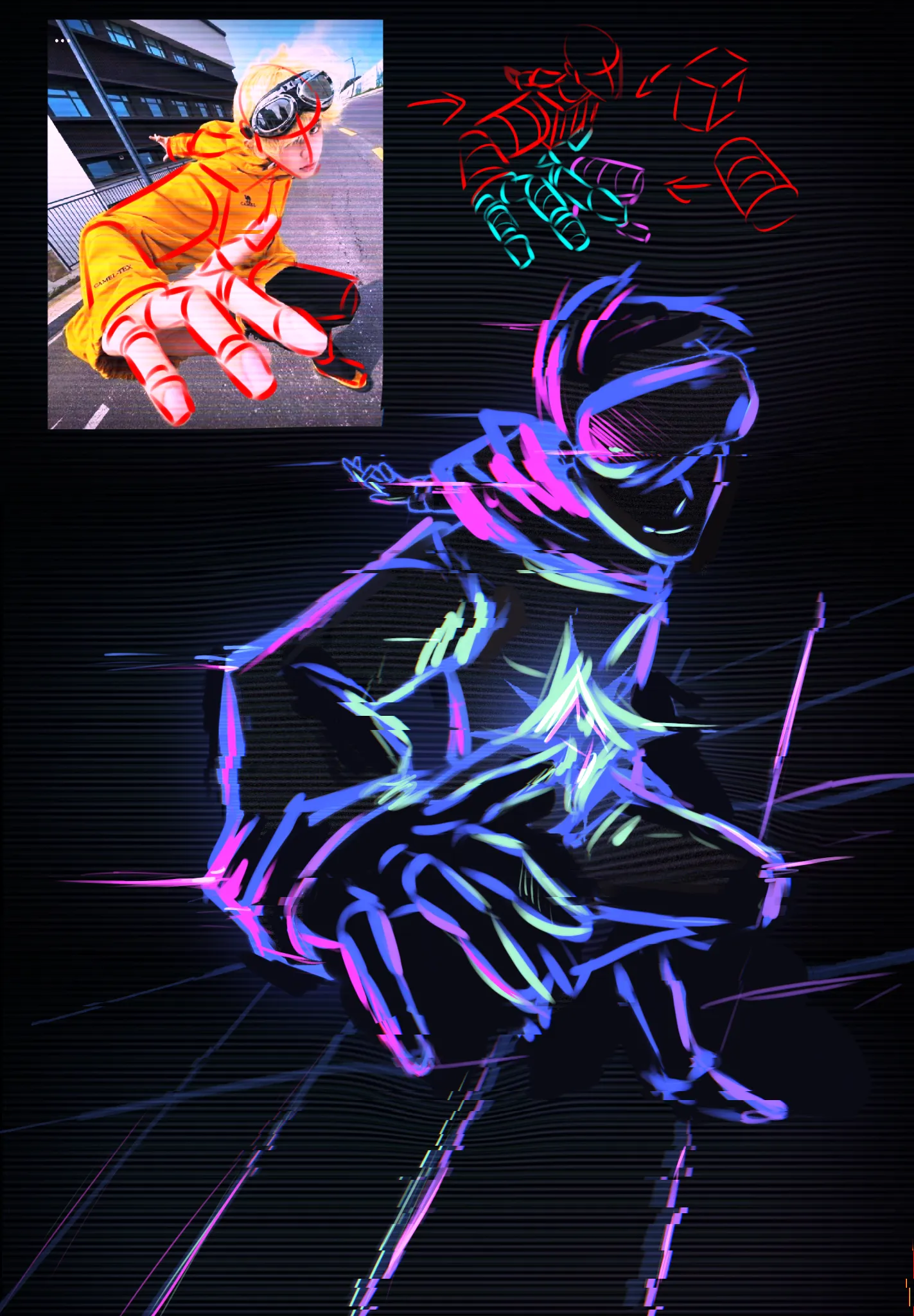 Pose study and artstyle test